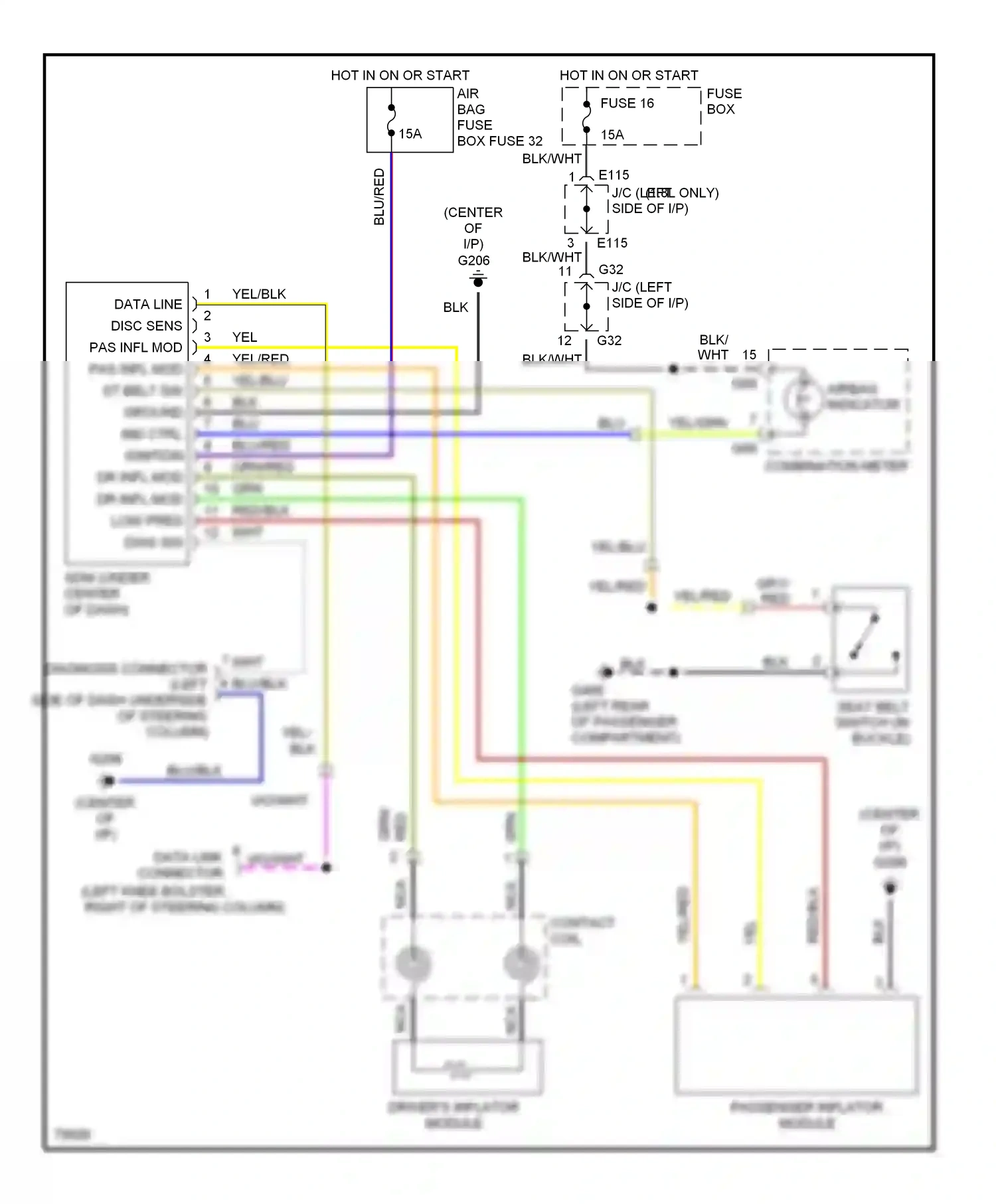 Wiring diagram combination meter for Suzuki Sidekick I (1988-1998) (10 of 11)