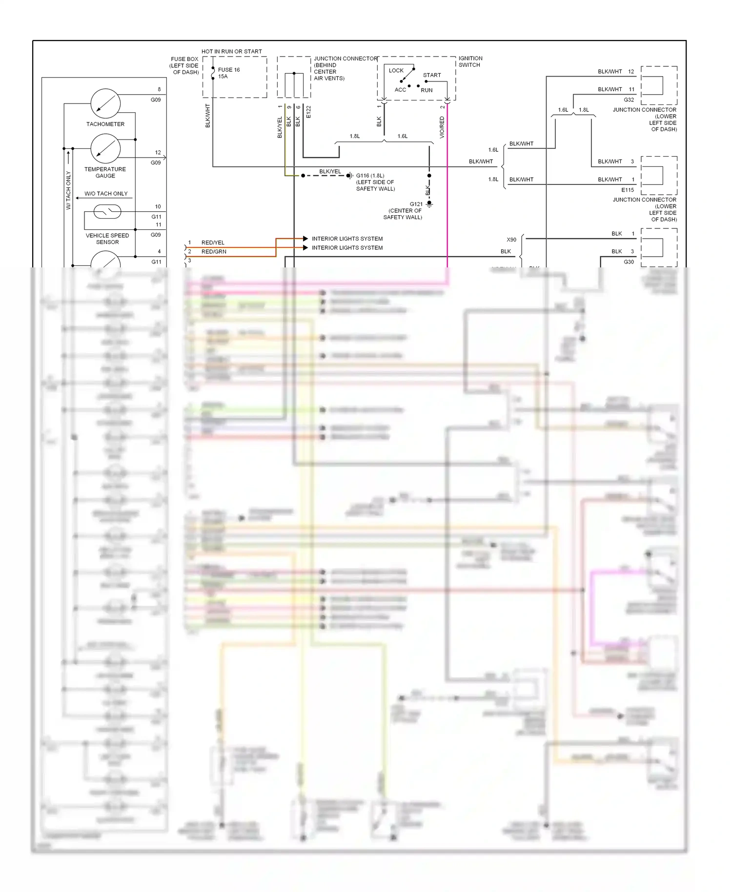 Wiring diagram engine controls system for Suzuki Sidekick I (1988-1998) (1 of 2)