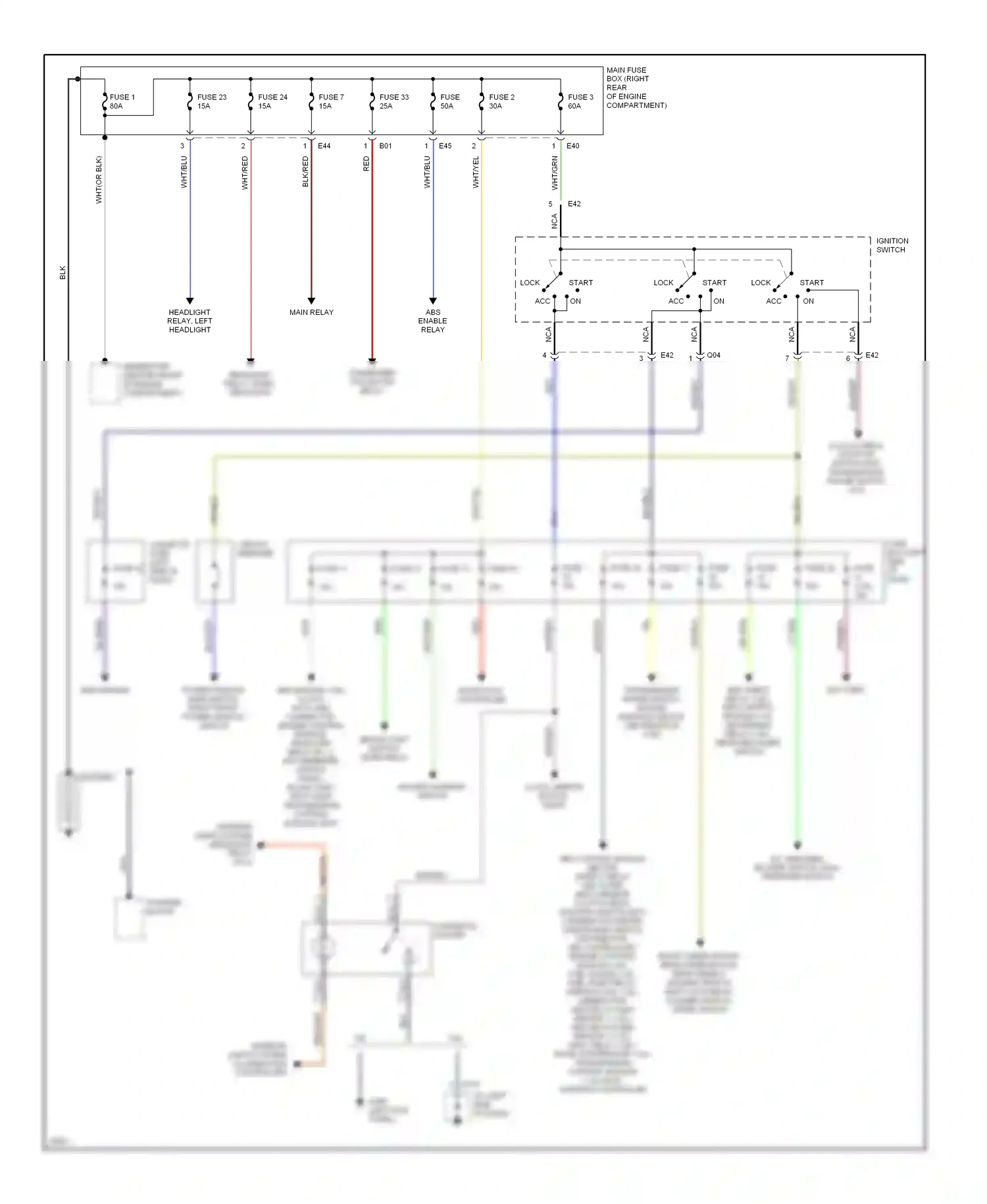 Wiring diagram hazard warning switch for Suzuki Sidekick I (1988-1998) (1 of 1)
