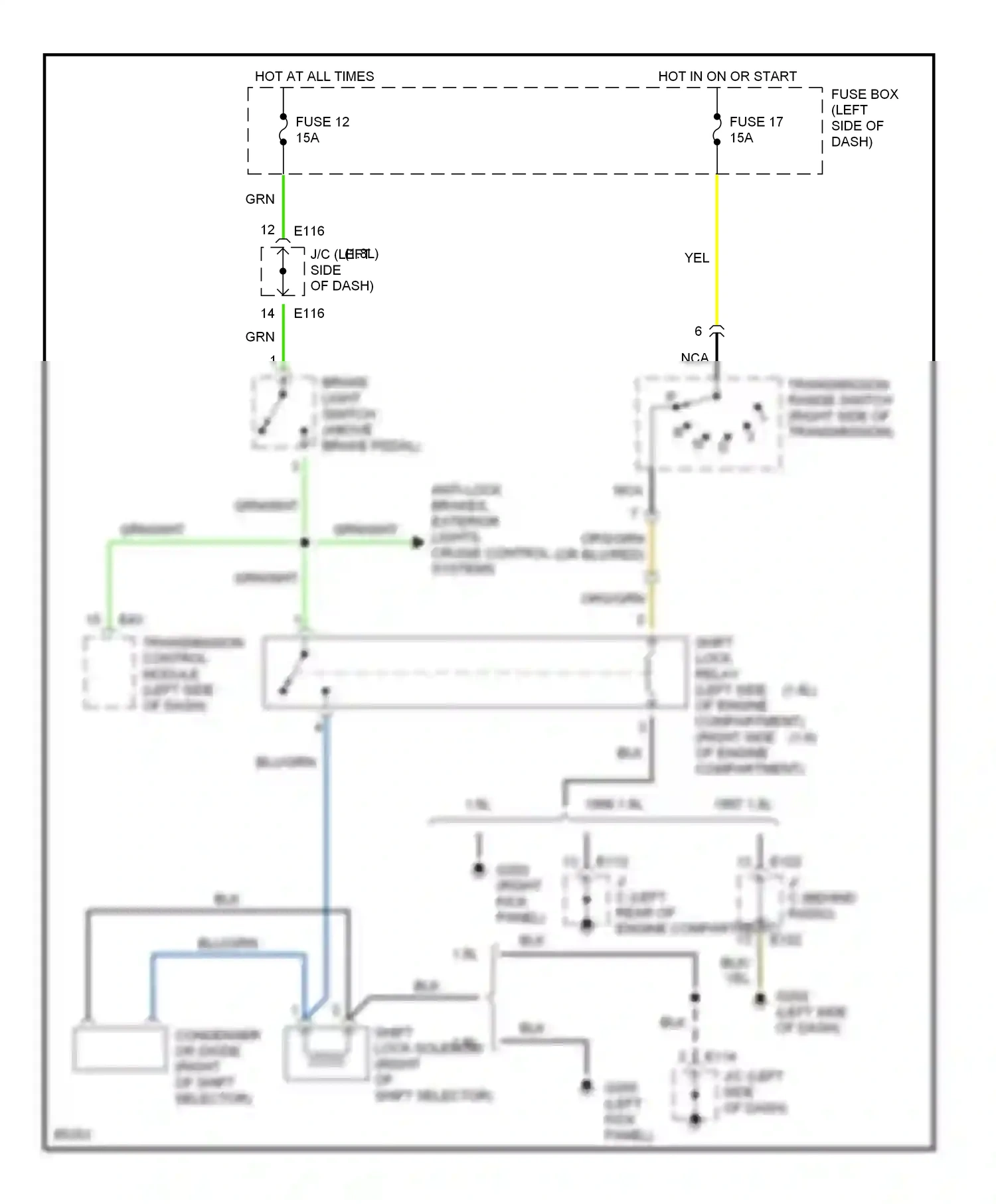 Wiring diagram nca for Suzuki Sidekick I (1988-1998) (18 of 21)