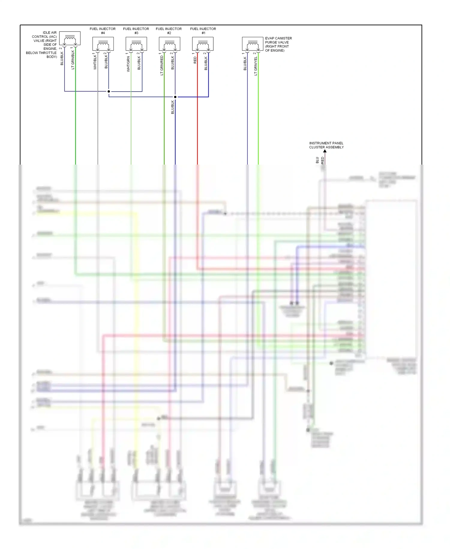 Wiring diagram org/blu for Suzuki Sidekick I (1988-1998) (2 of 4)