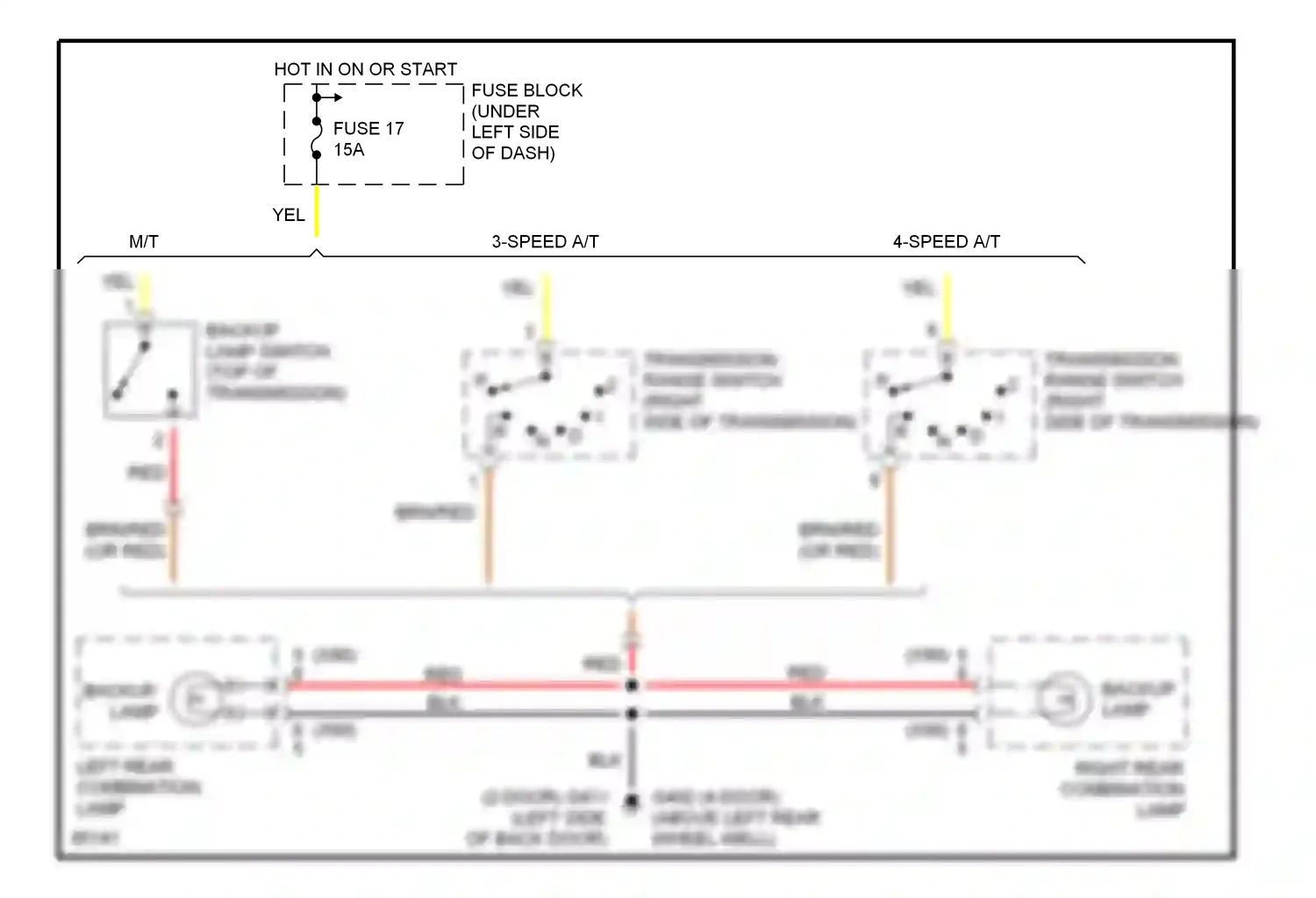 Wiring diagram red for Suzuki Sidekick I (1988-1998) (5 of 24)