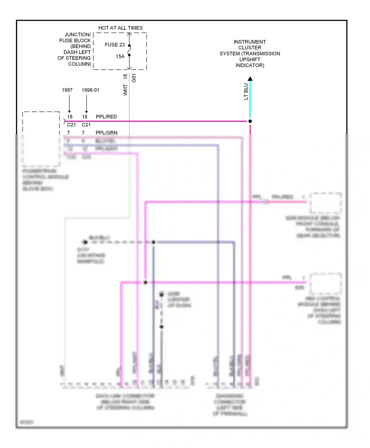 Computer data lines — Computer data lines. Suzuki Swift II facelift (1995-2003)