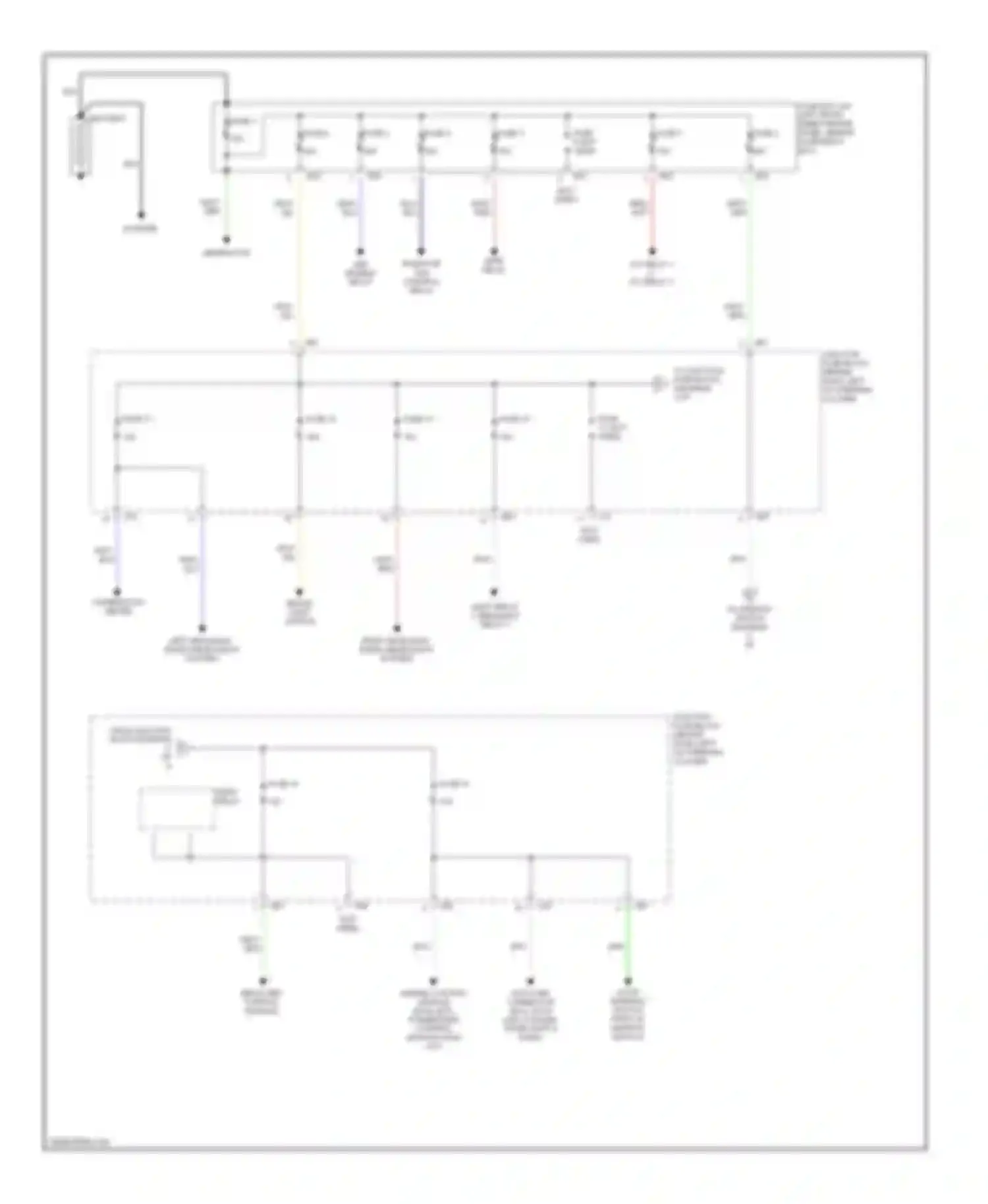 Swift Suzuki II facelift (1995-2003): Power distribution circuit (1 of 2)