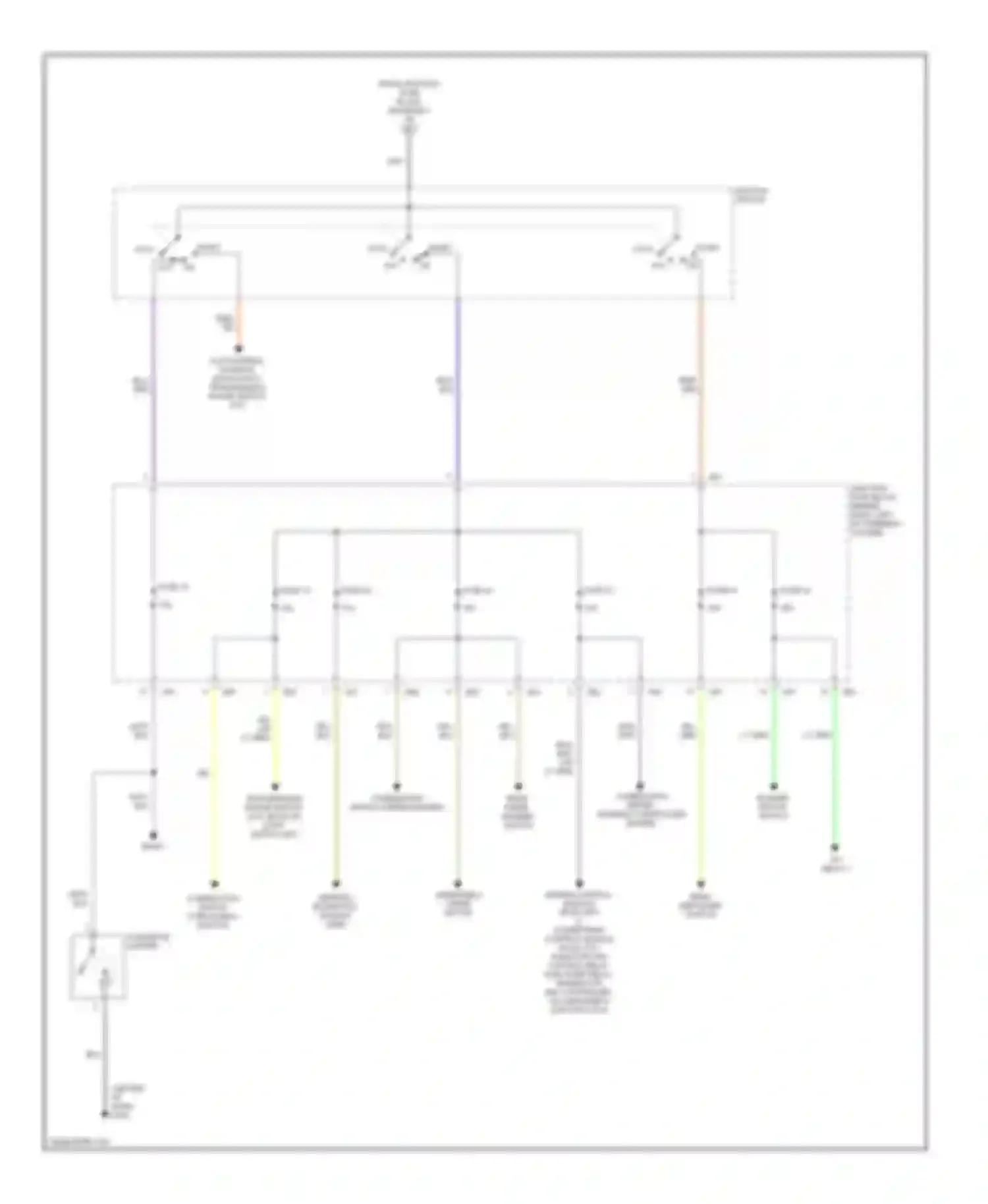 Swift Suzuki II facelift (1995-2003): Power distribution circuit (2 of 2)