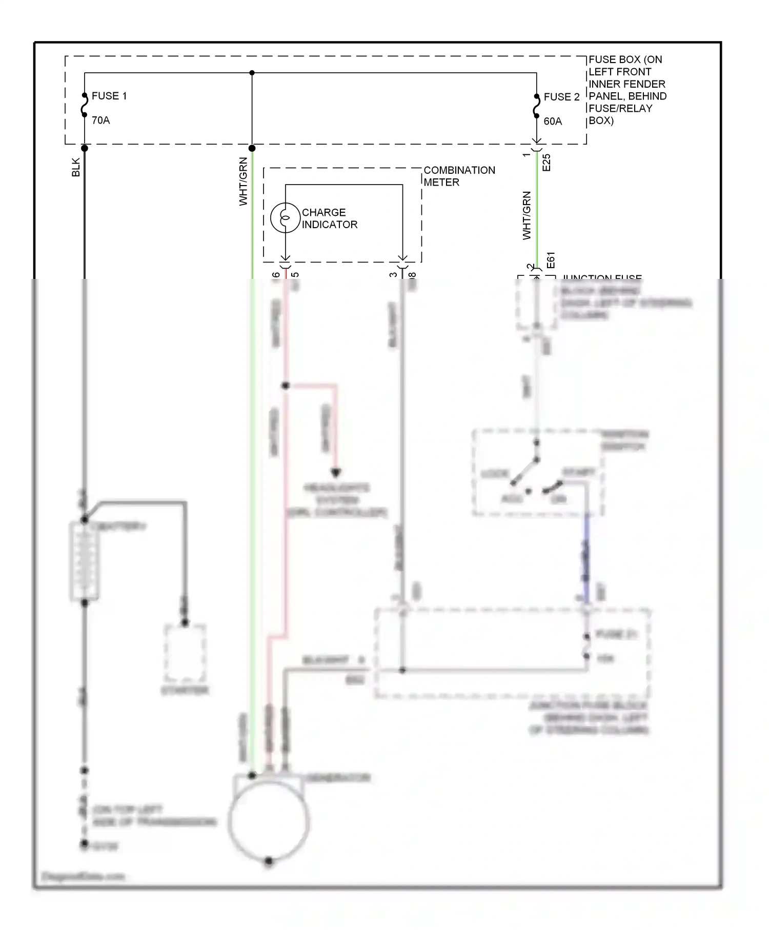 Suzuki Swift II facelift (1995-2003) headlights system (drl controller) wiring diagram  (1 of 1)