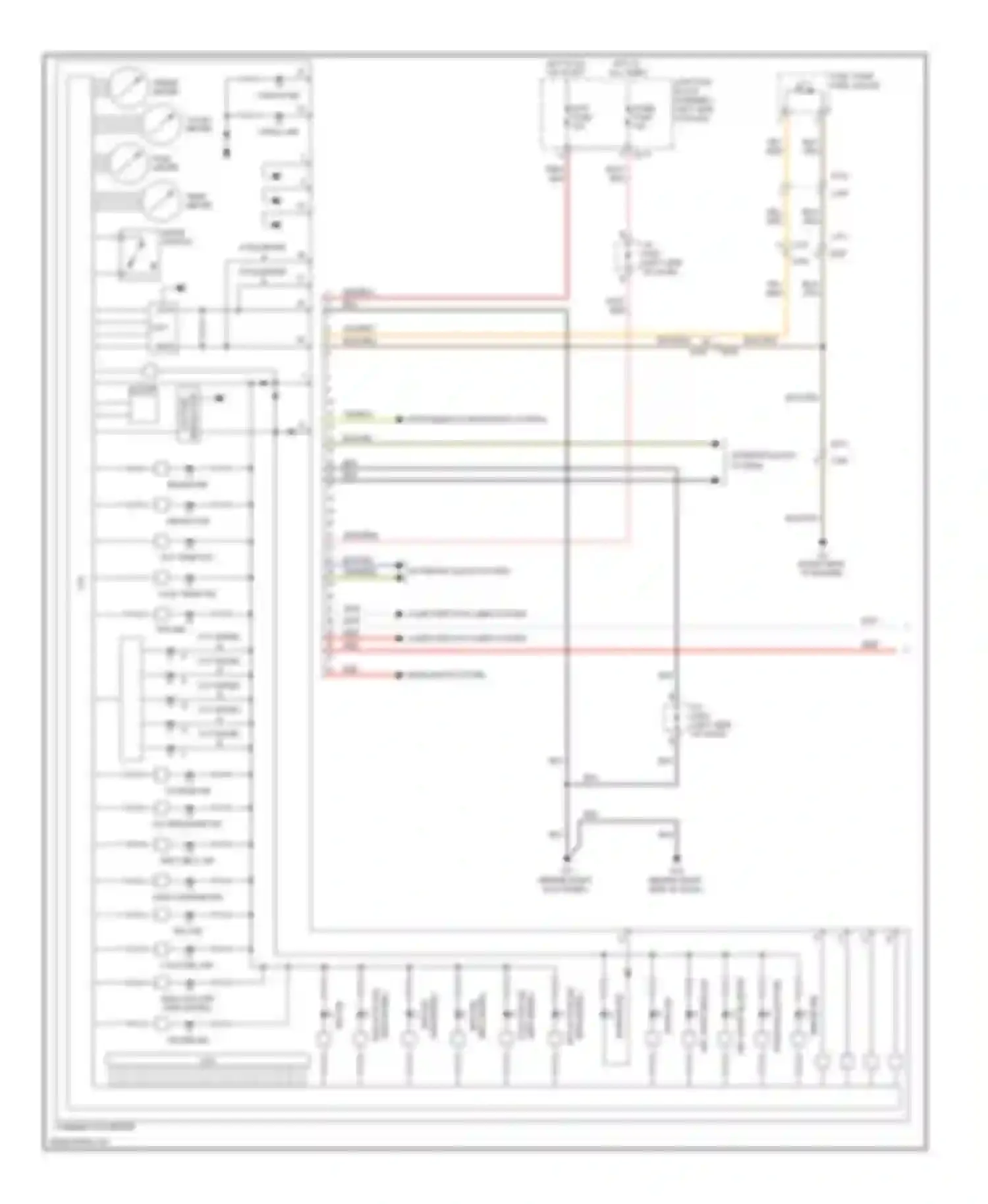 SX4 Suzuki I facelift (2009-2014): Instrument cluster circuit (1 of 2)