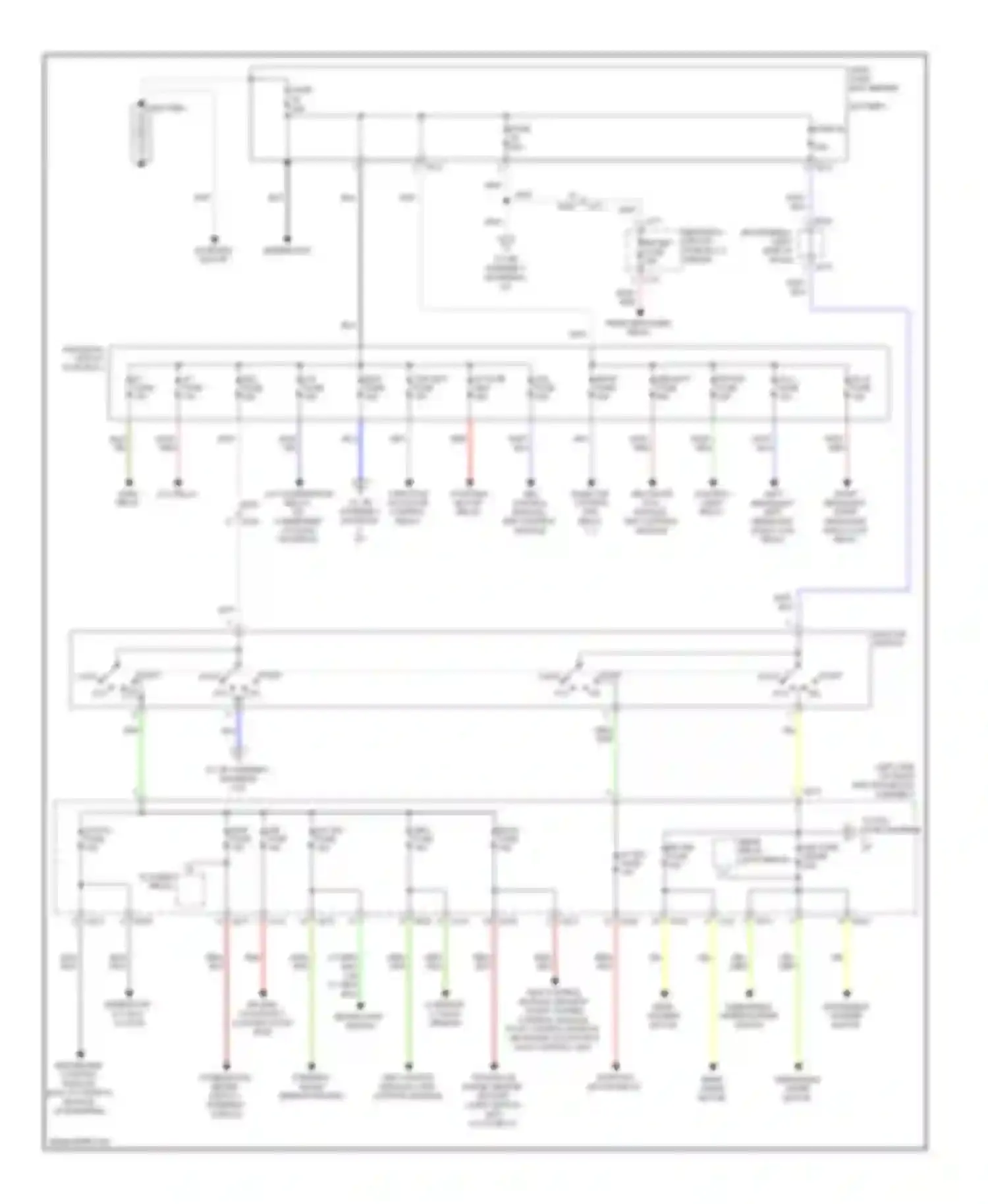 SX4 Suzuki I facelift (2009-2014): Power distribution circuit (1 of 2)
