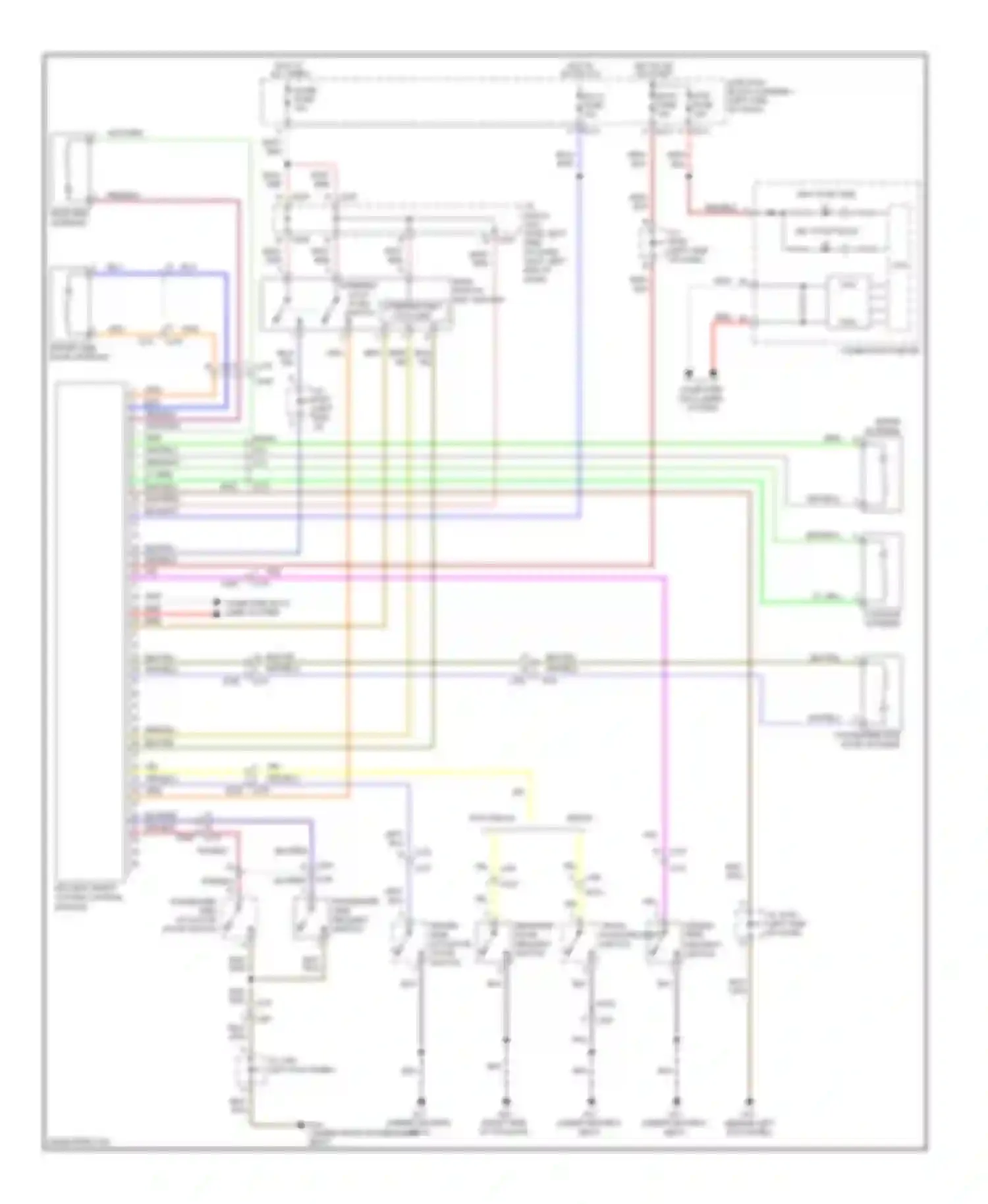SX4 Suzuki I facelift (2009-2014): Power door locks circuit, with smart key system (2 of 2)