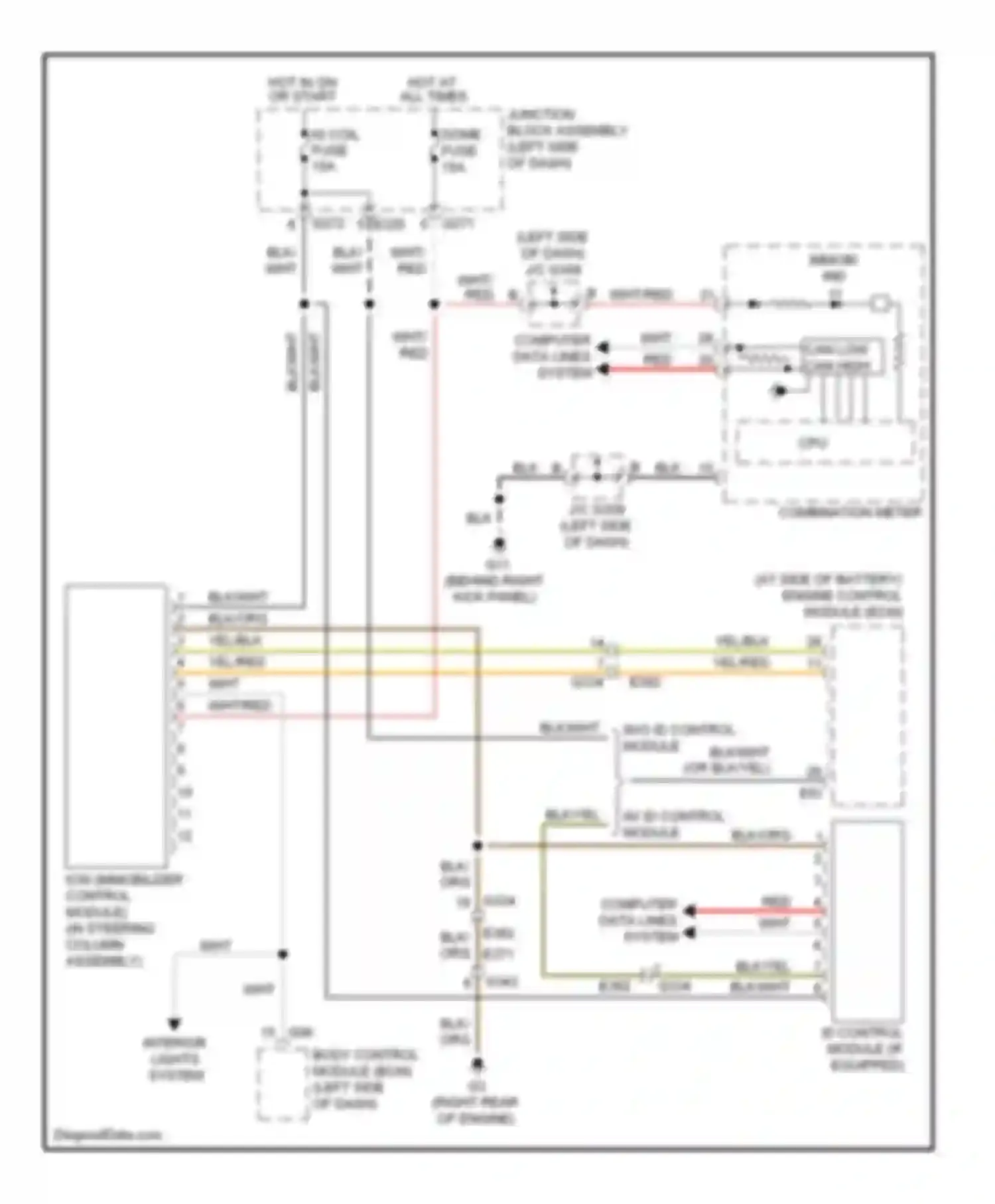 Wiring diagram computer data lines system for Suzuki SX4 I facelift (2009-2014) (8 of 23)