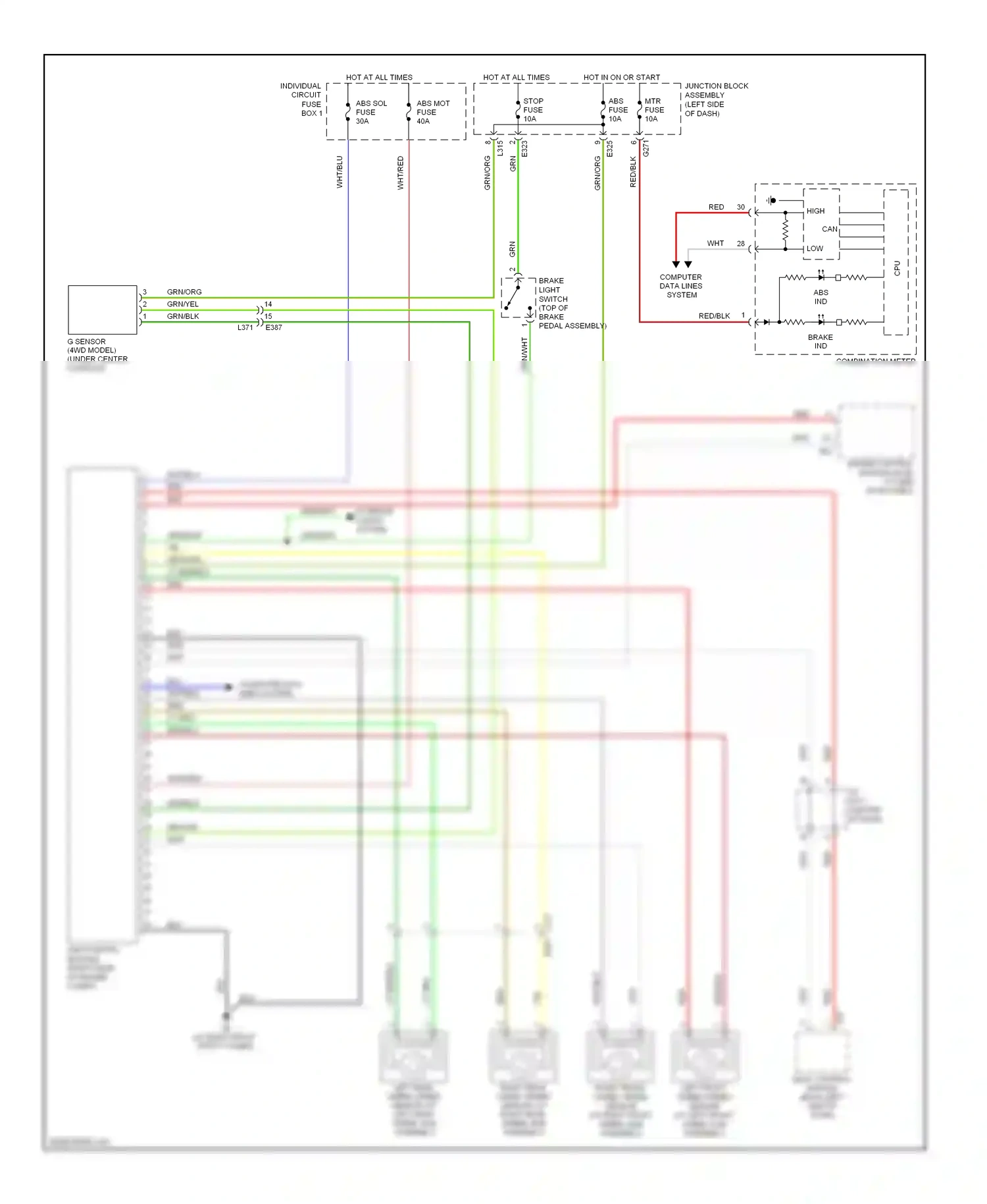 Suzuki SX4 I facelift (2009-2014) engine control module (ecm) (at side wiring diagram  (1 of 1)