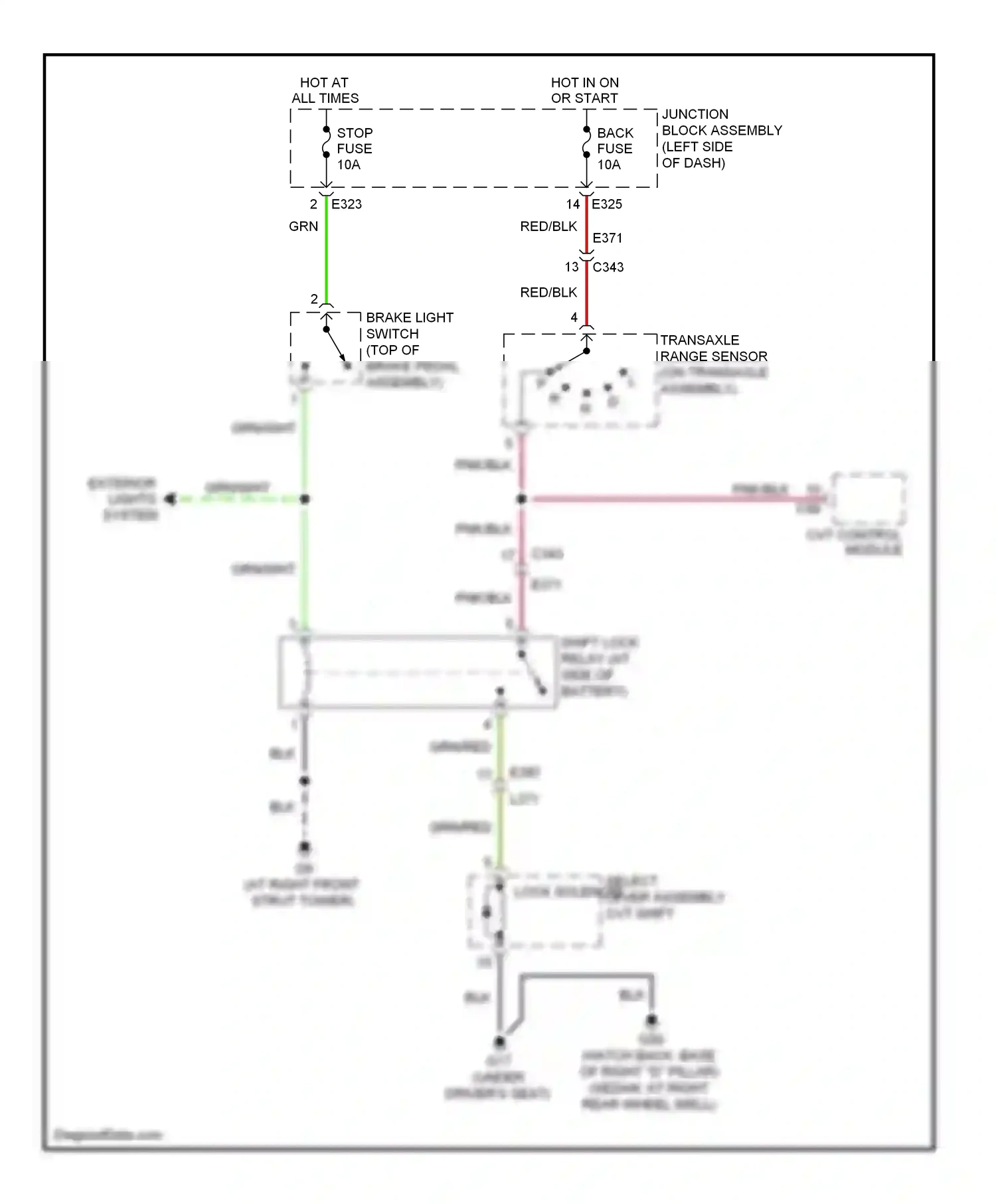 Wiring diagram grn for Suzuki SX4 I facelift (2009-2014) (27 of 35)