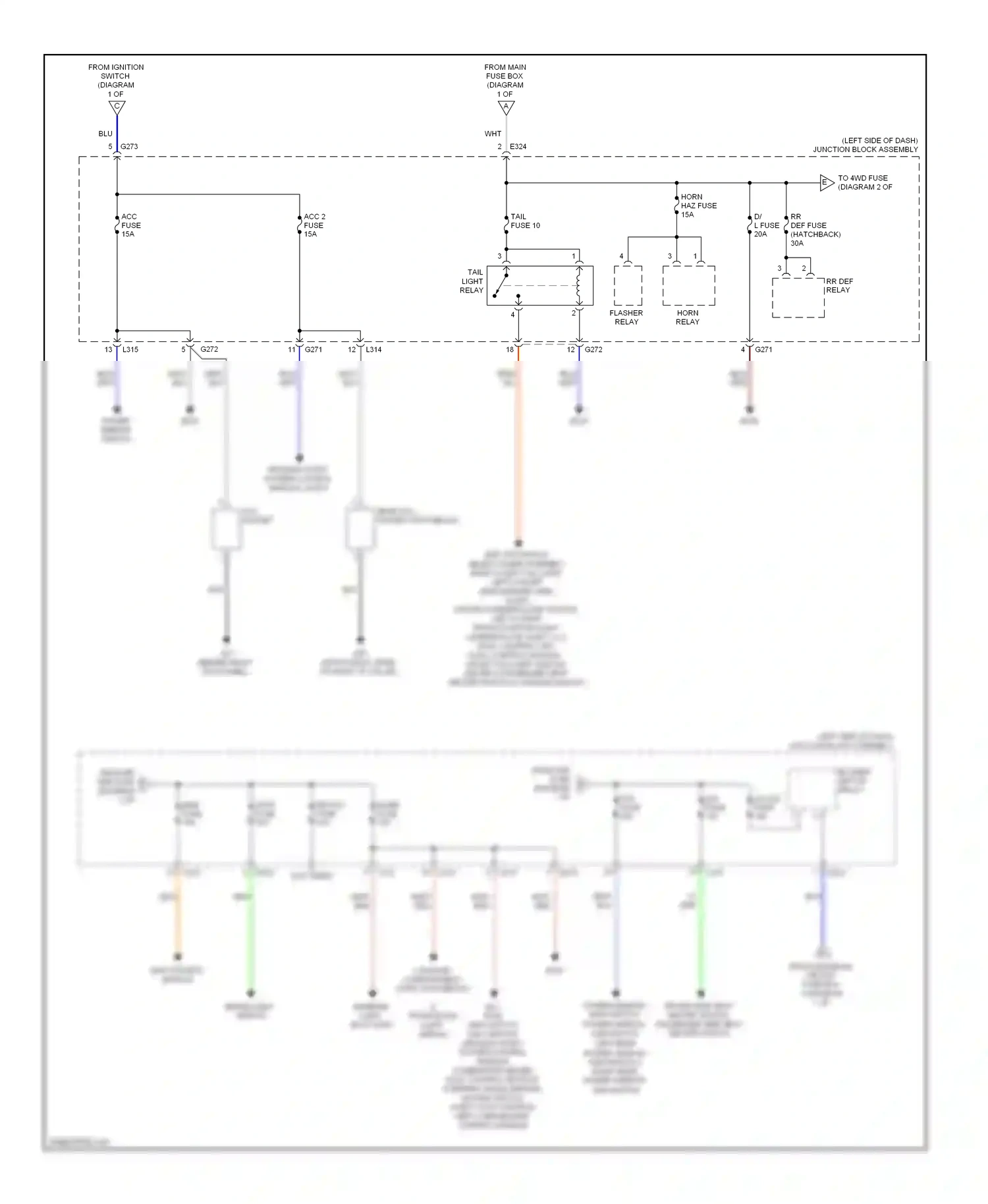 Wiring diagram interior light/ spot light for Suzuki SX4 I facelift (2009-2014) (1 of 1)