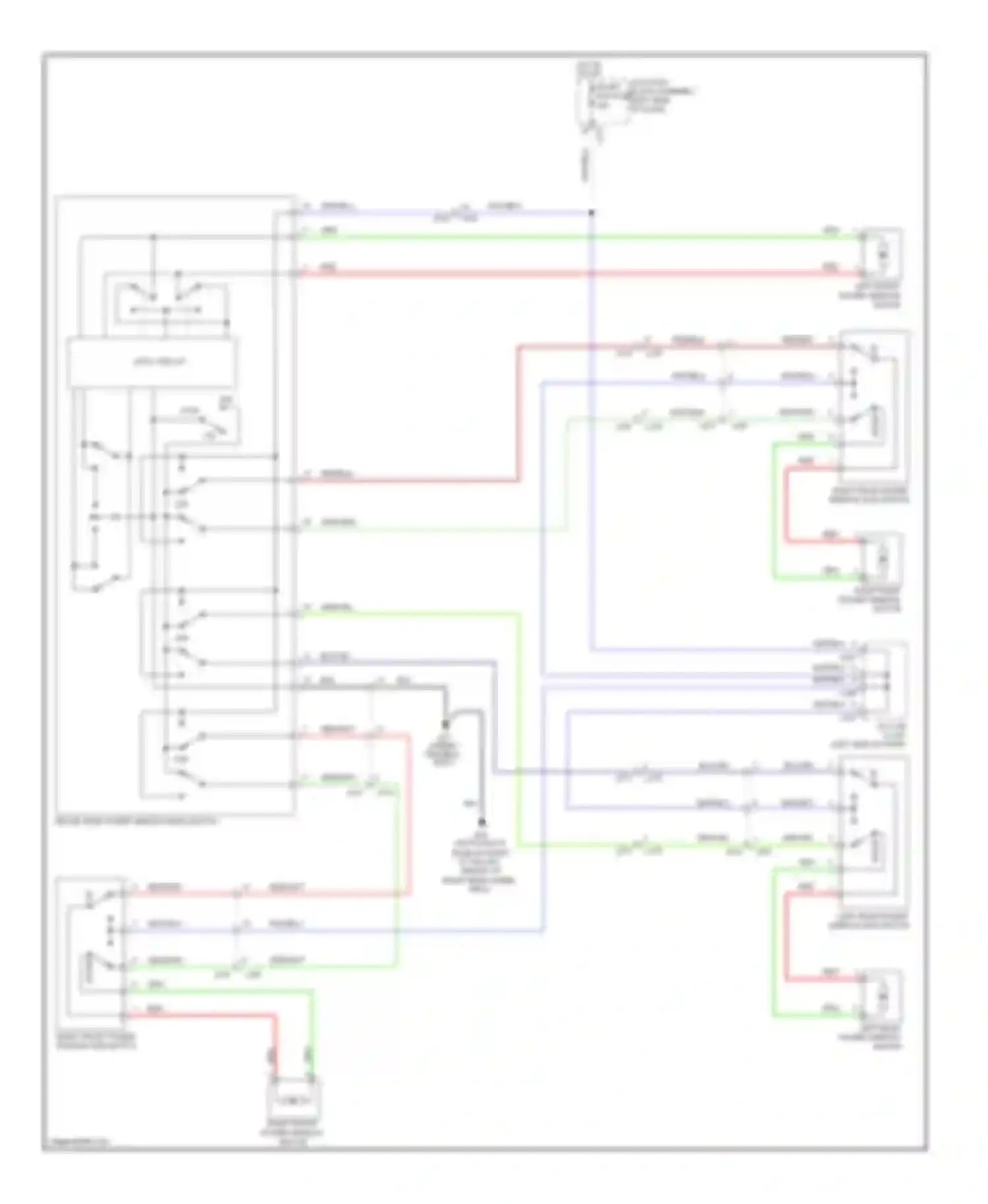 Wiring diagram left front power window motor for Suzuki SX4 I facelift (2009-2014) (1 of 1)