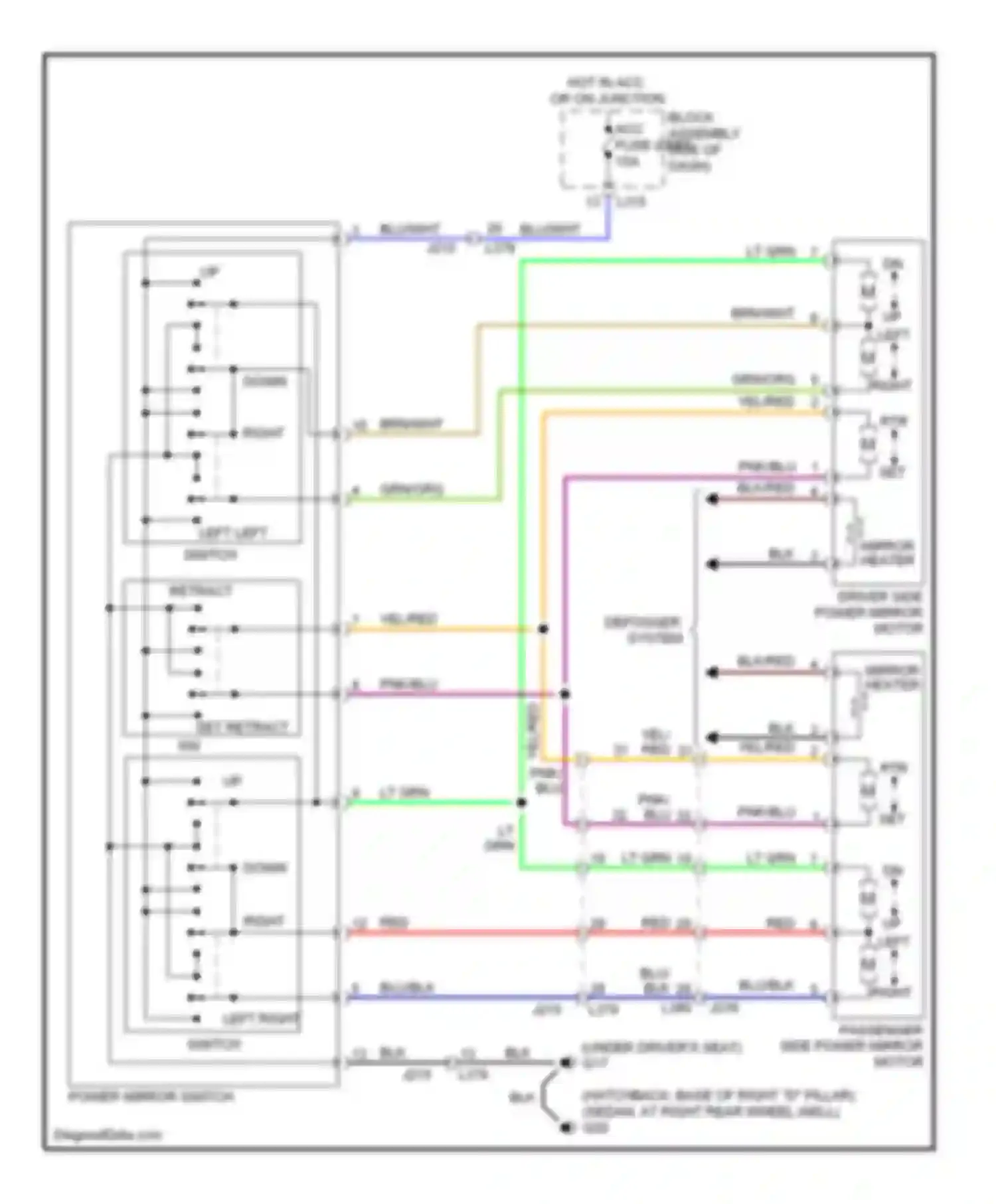 Wiring diagram left left switch for Suzuki SX4 I facelift (2009-2014) (1 of 1)