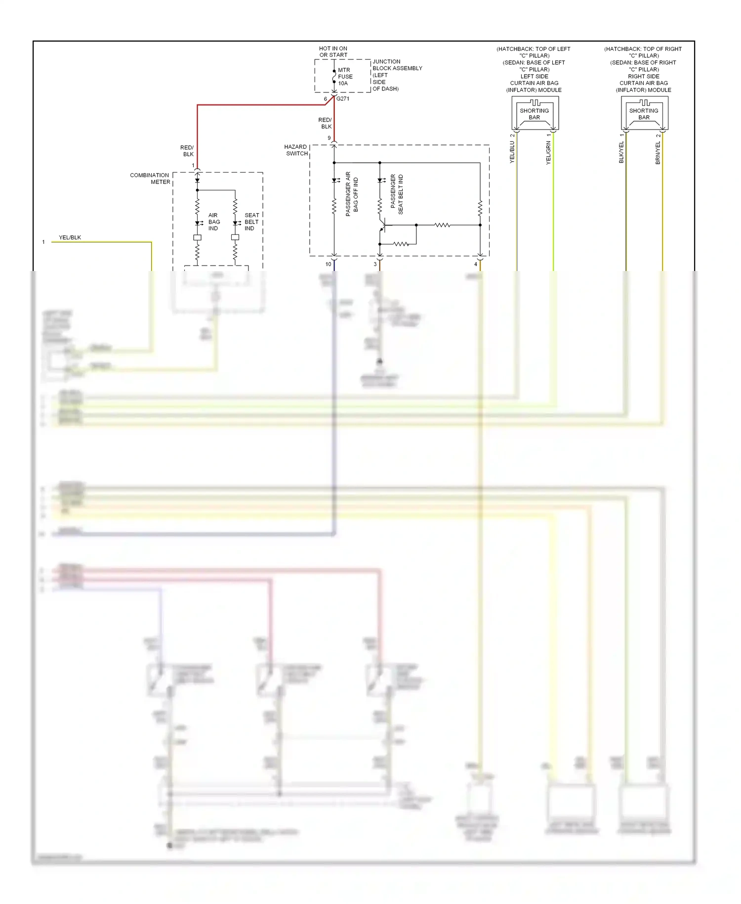 Wiring diagram shorting bar for Suzuki SX4 I facelift (2009-2014) (2 of 2)