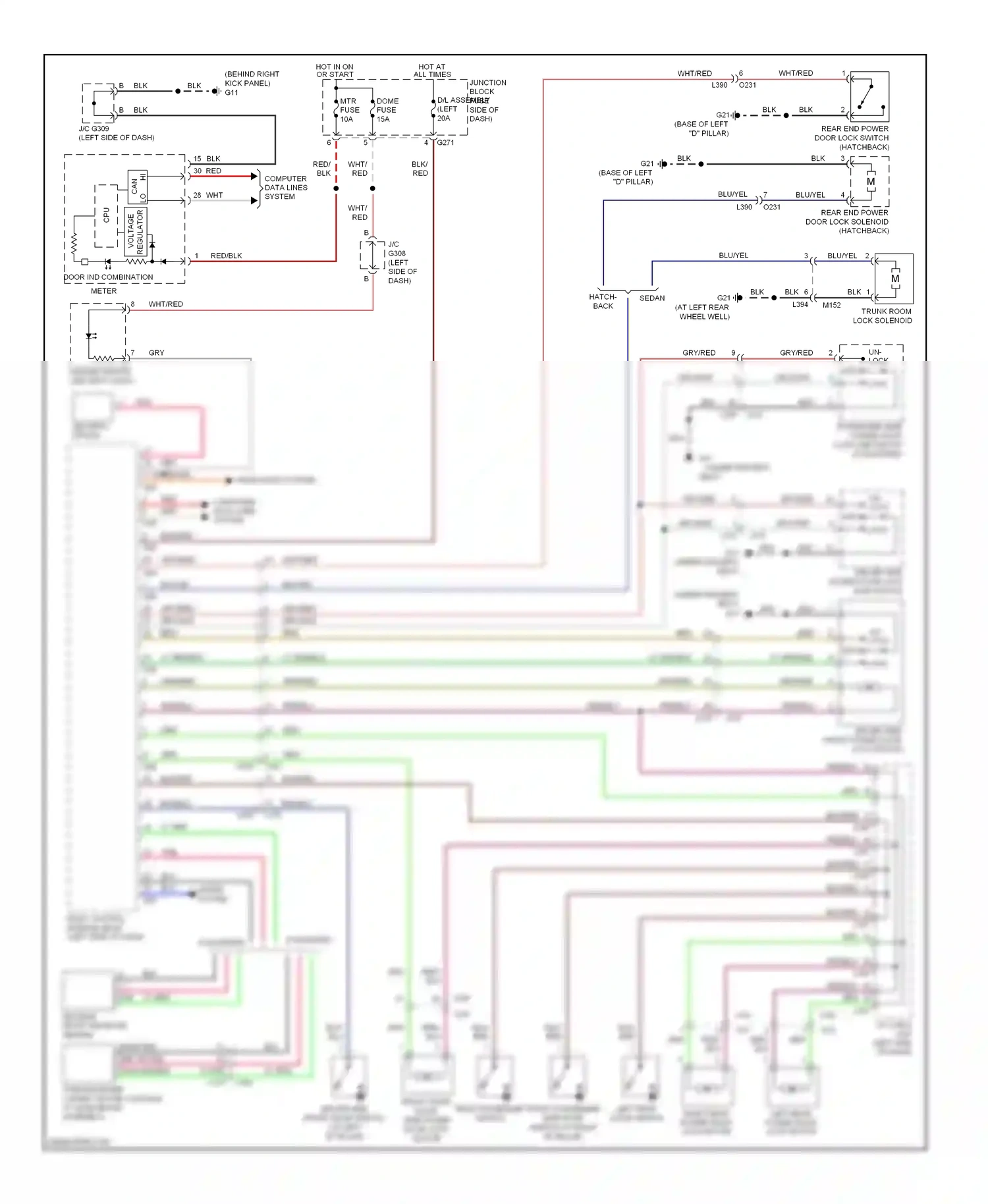 Wiring diagram (under driver's for Suzuki SX4 I facelift (2009-2014) (1 of 3)