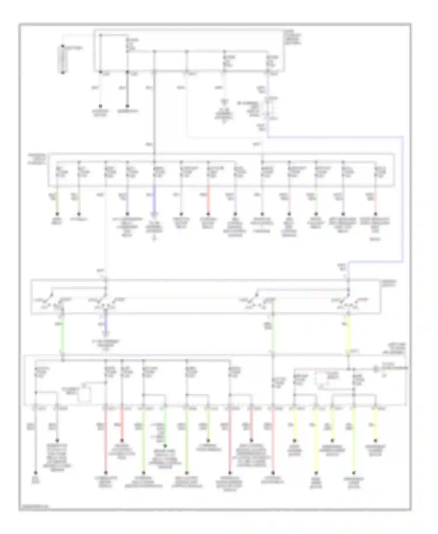 SX4 Suzuki I (2006-2009): Power distribution circuit (1 of 2)