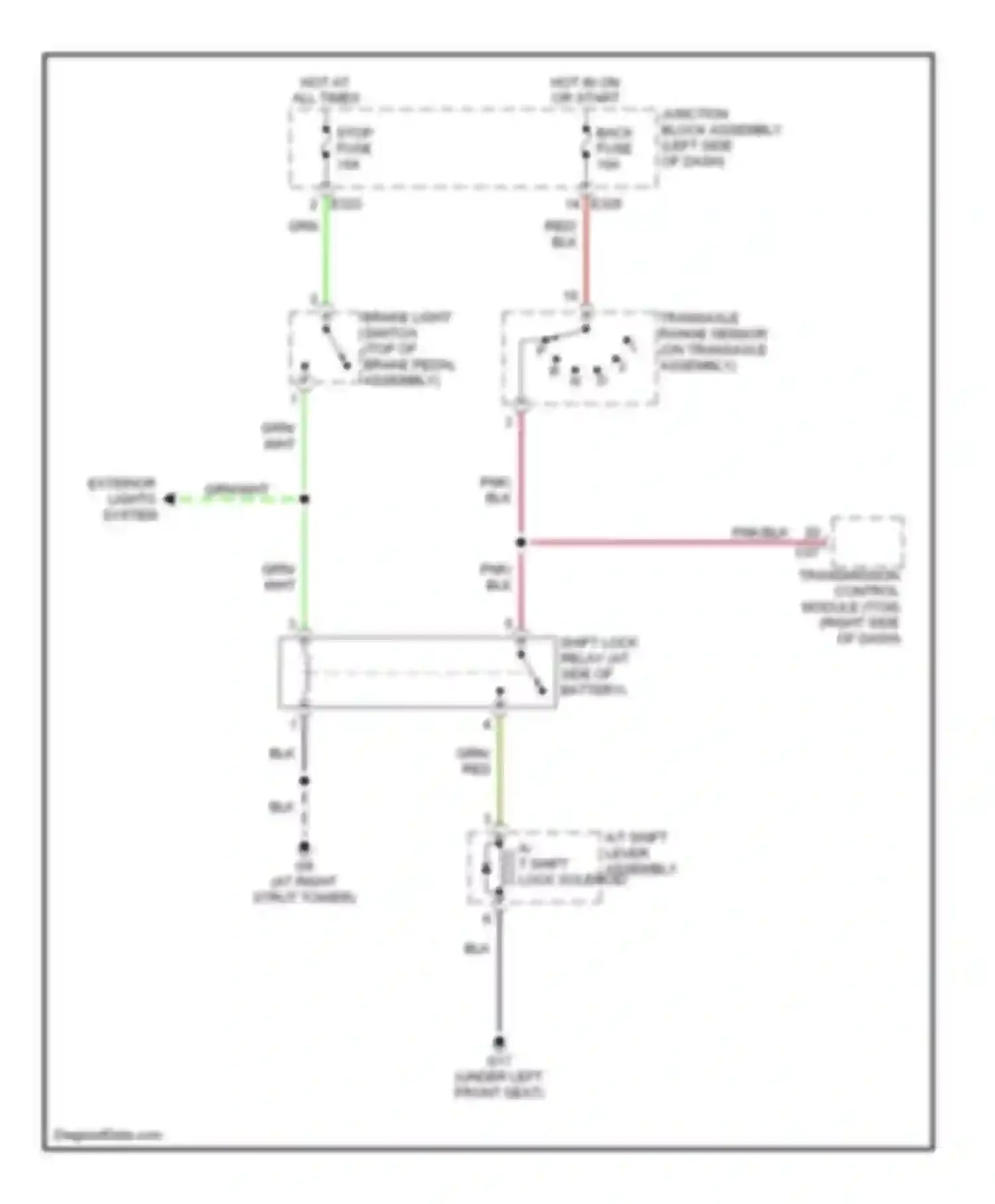 Wiring diagram back fuse for Suzuki SX4 I (2006-2009) (6 of 6)