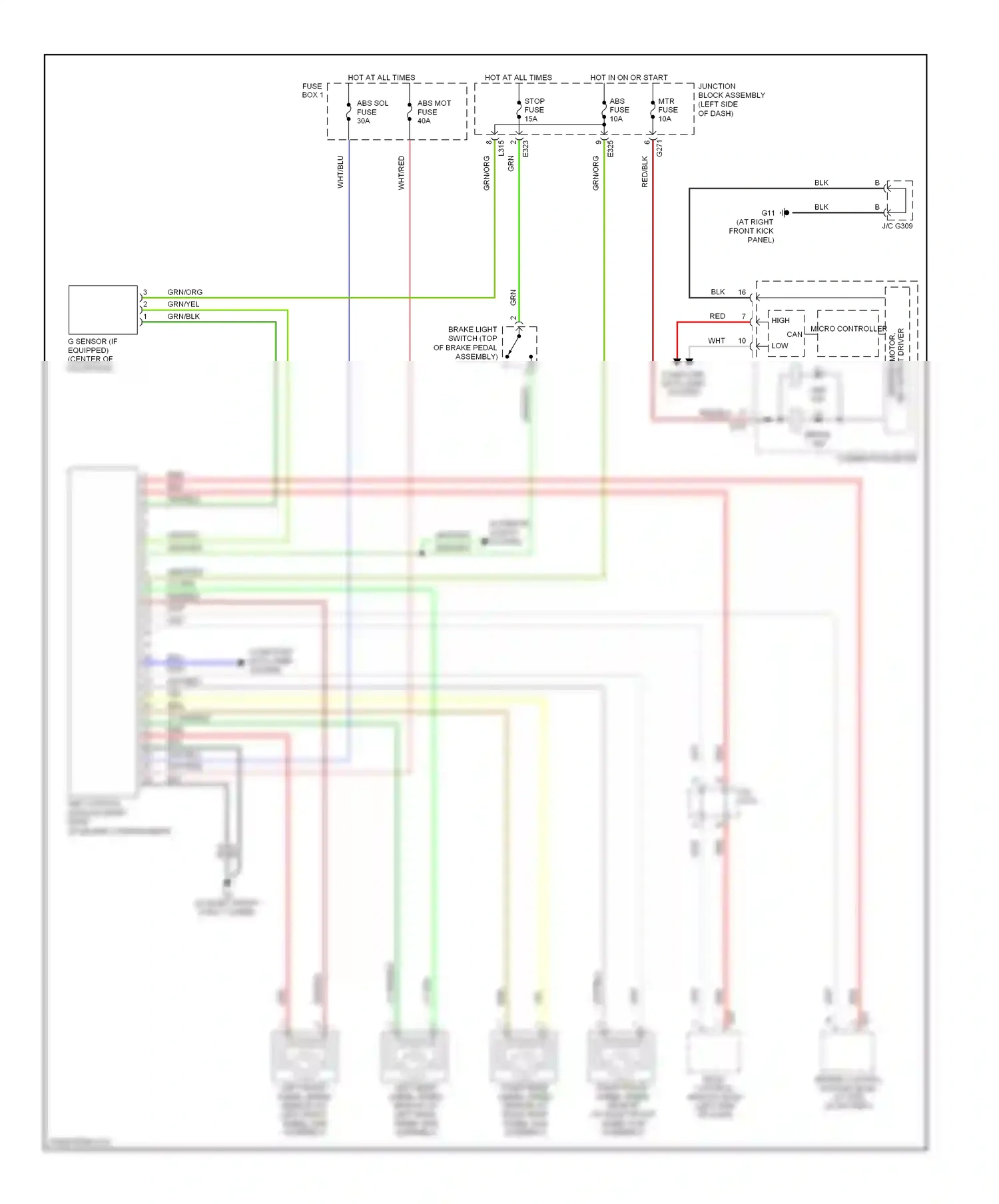 Wiring diagram blu for Suzuki SX4 I (2006-2009) (2 of 29)