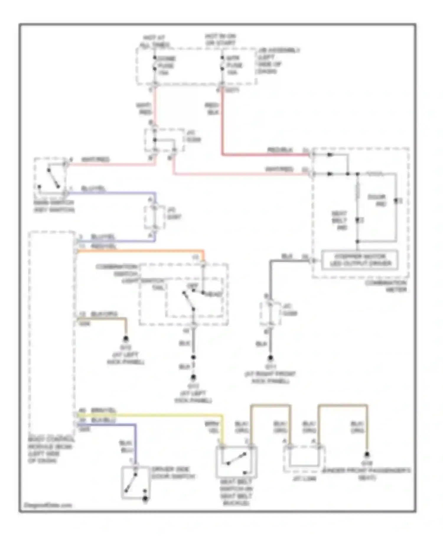 Wiring diagram combination switch light switch tail off for Suzuki SX4 I (2006-2009) (1 of 1)