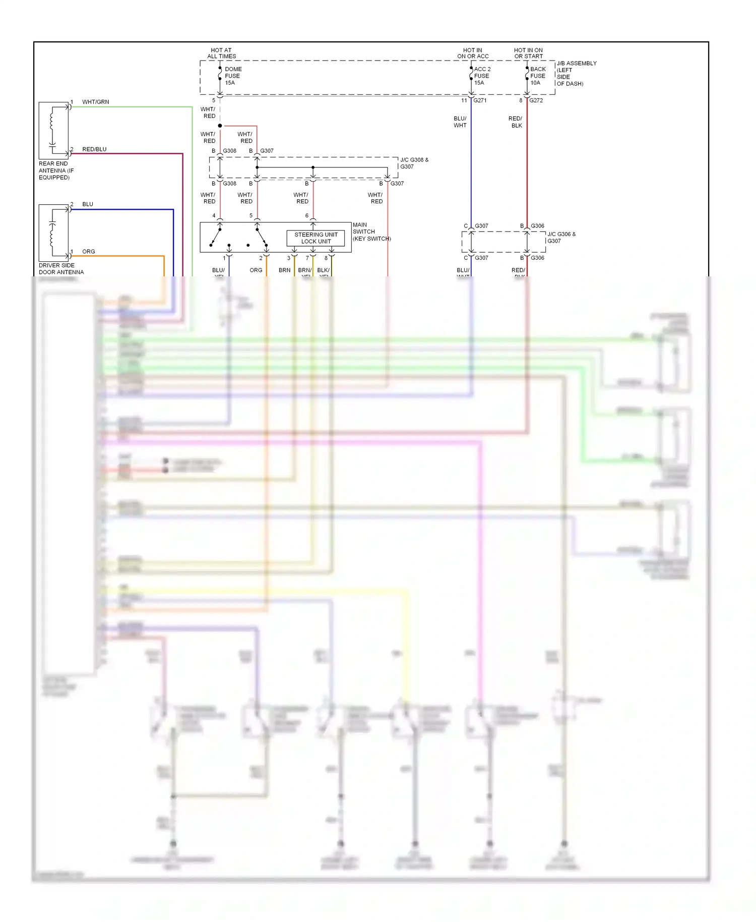 Wiring diagram driver side request switch for Suzuki SX4 I (2006-2009) (1 of 1)
