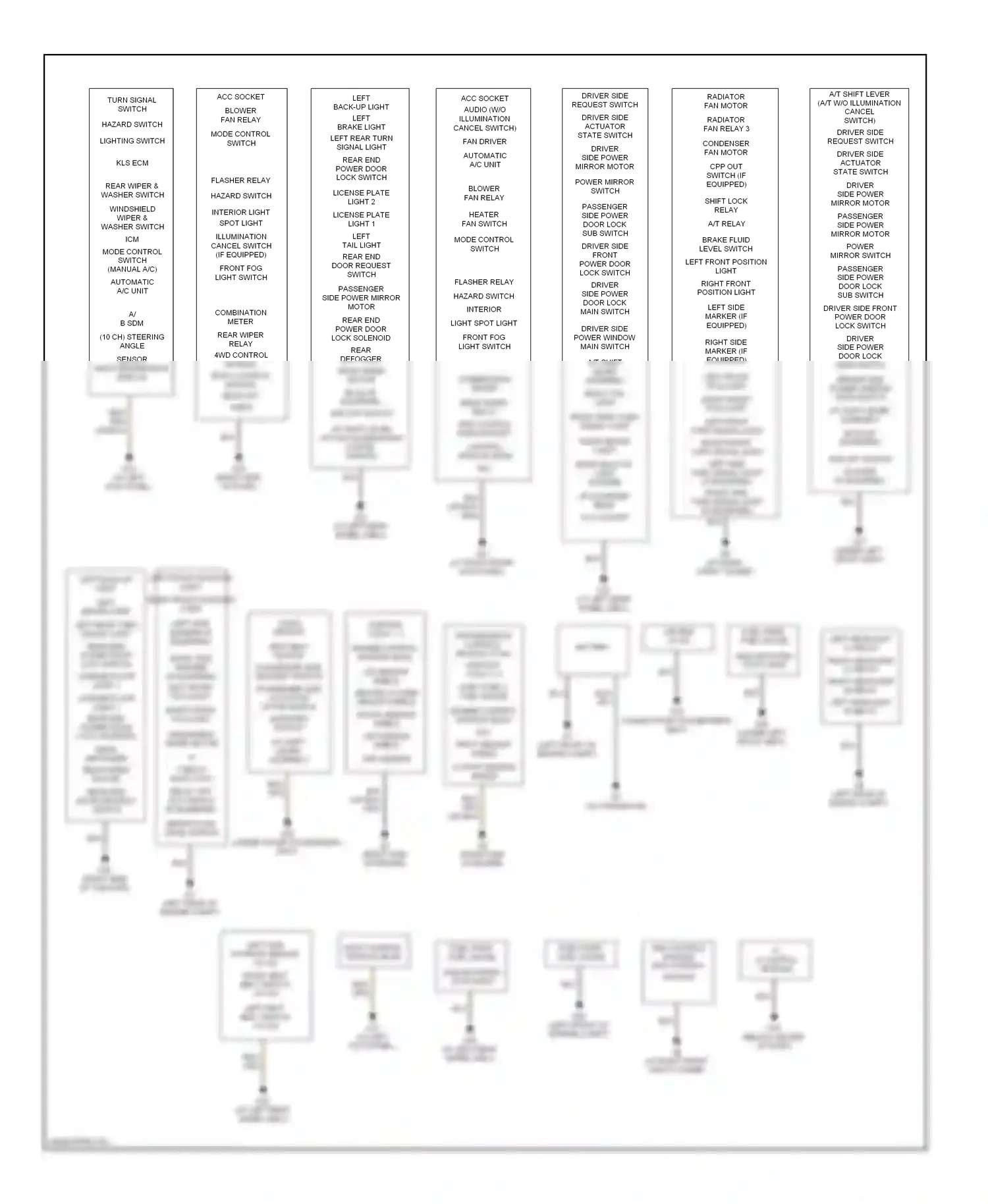 Wiring diagram left front position light right front position light for Suzuki SX4 I (2006-2009) (1 of 1)