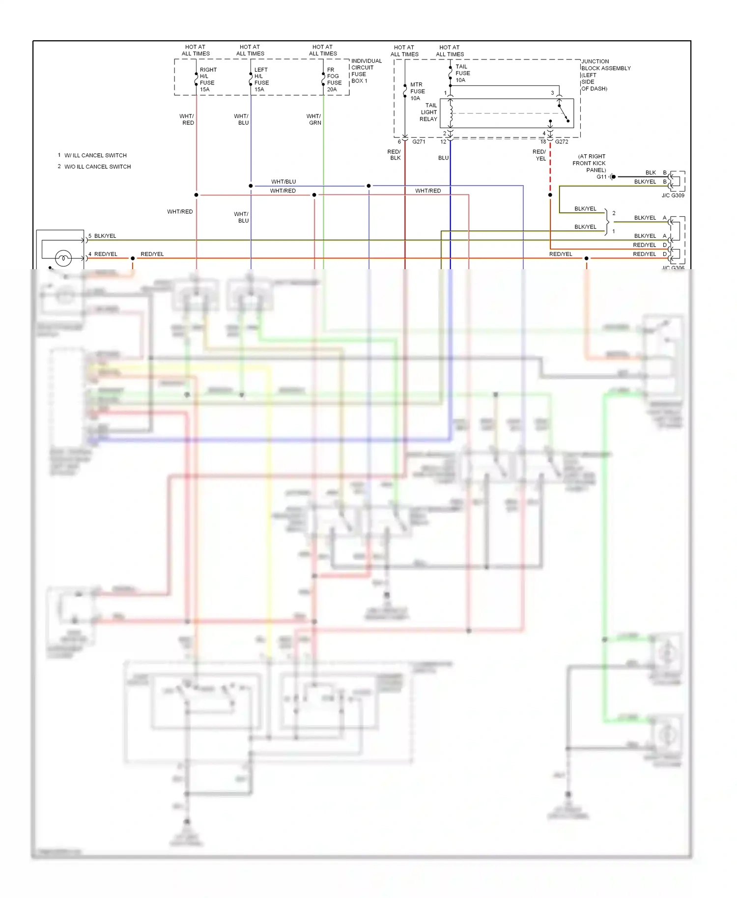Wiring diagram left headlight for Suzuki SX4 I (2006-2009) (1 of 1)
