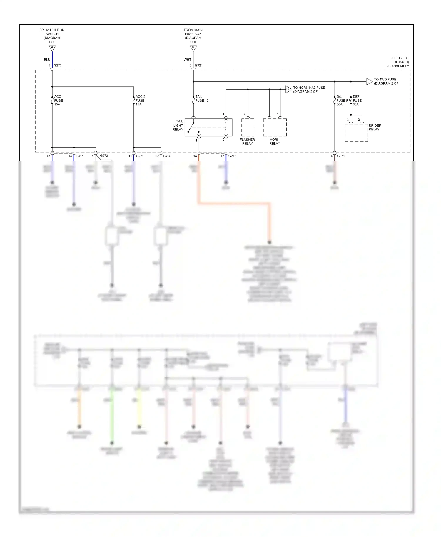 Wiring diagram rear acc socket for Suzuki SX4 I (2006-2009) (1 of 1)
