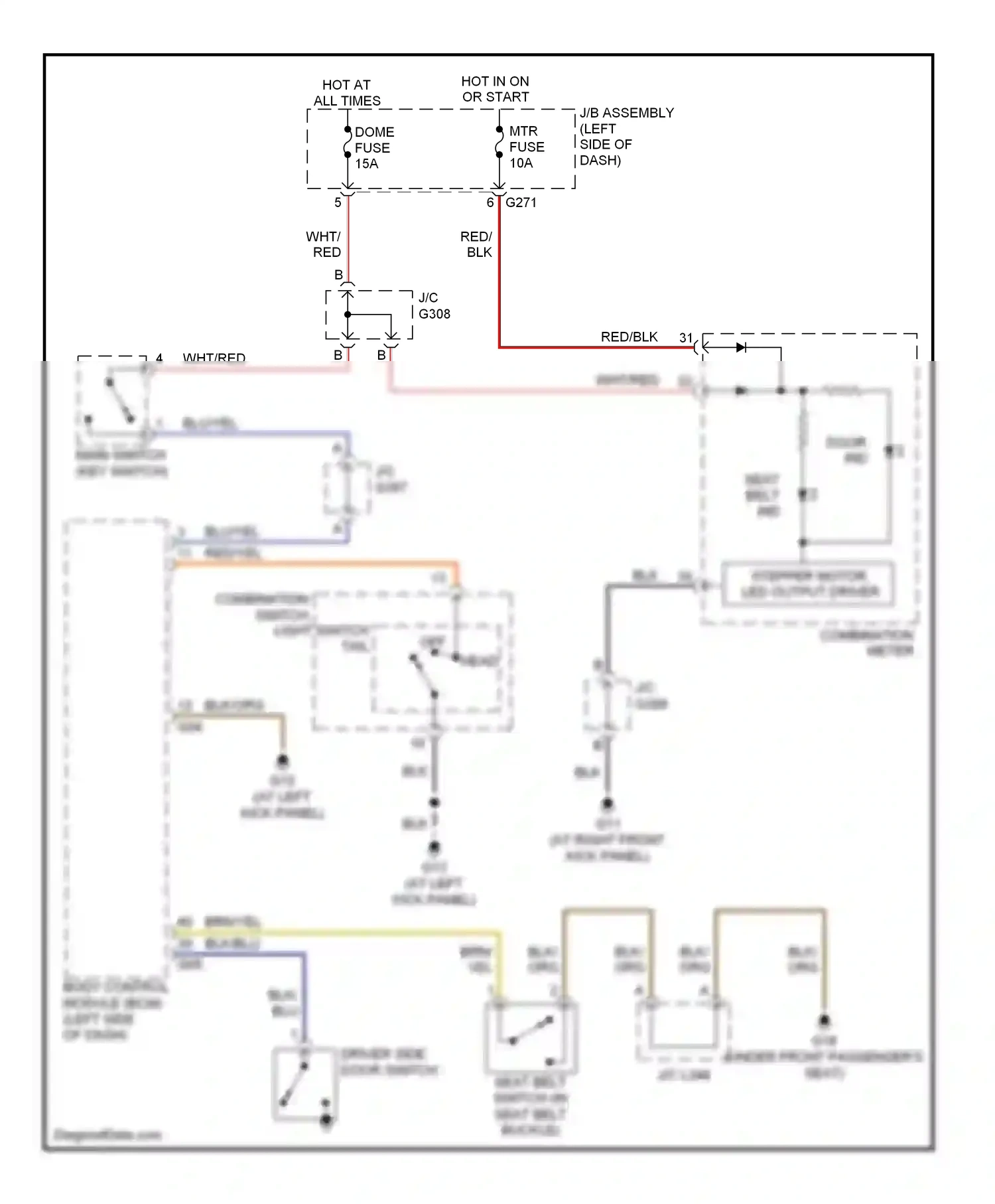 Wiring diagram red for Suzuki SX4 I (2006-2009) (33 of 35)