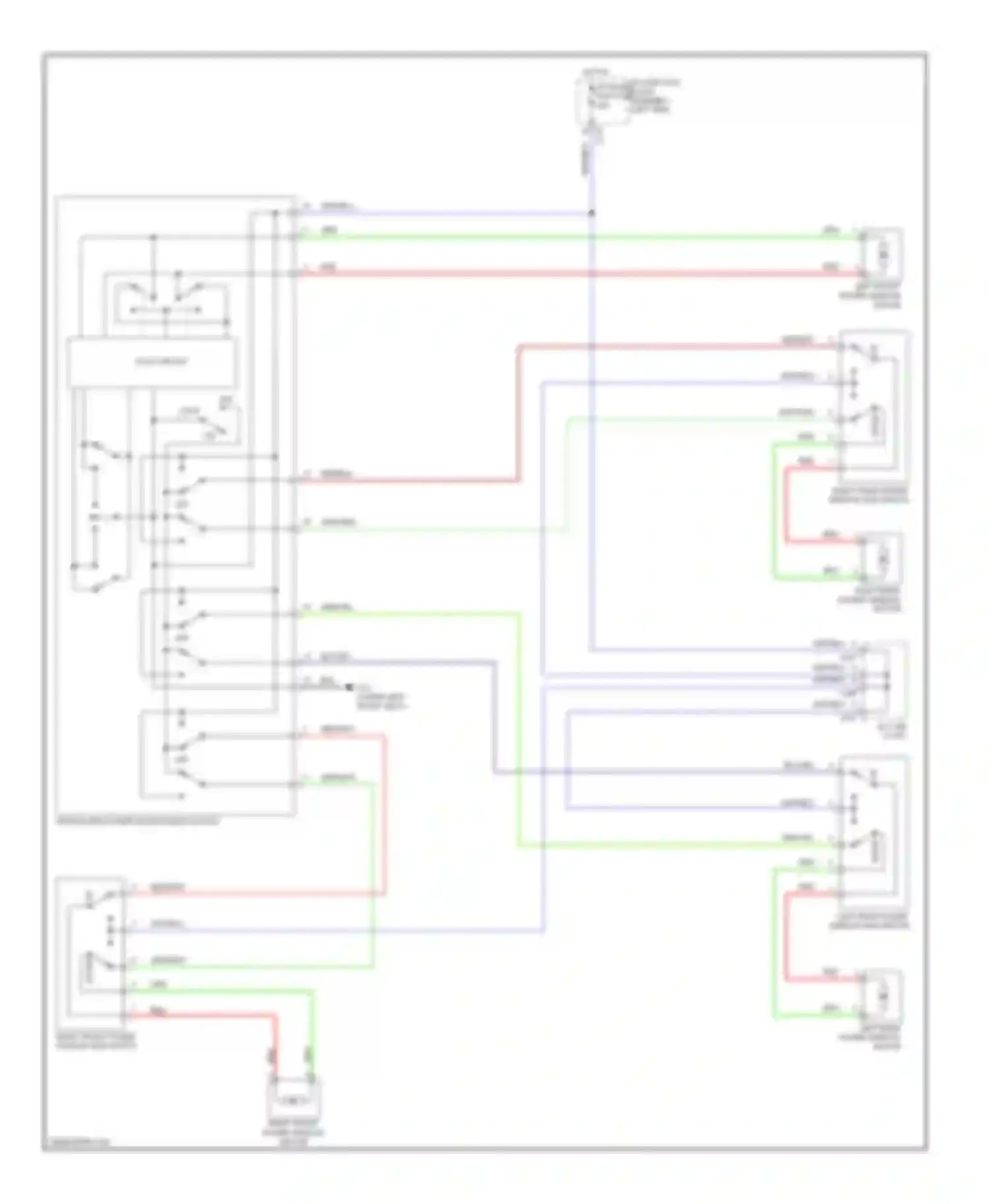 Wiring diagram right front power window sub switch for Suzuki SX4 I (2006-2009) (1 of 1)