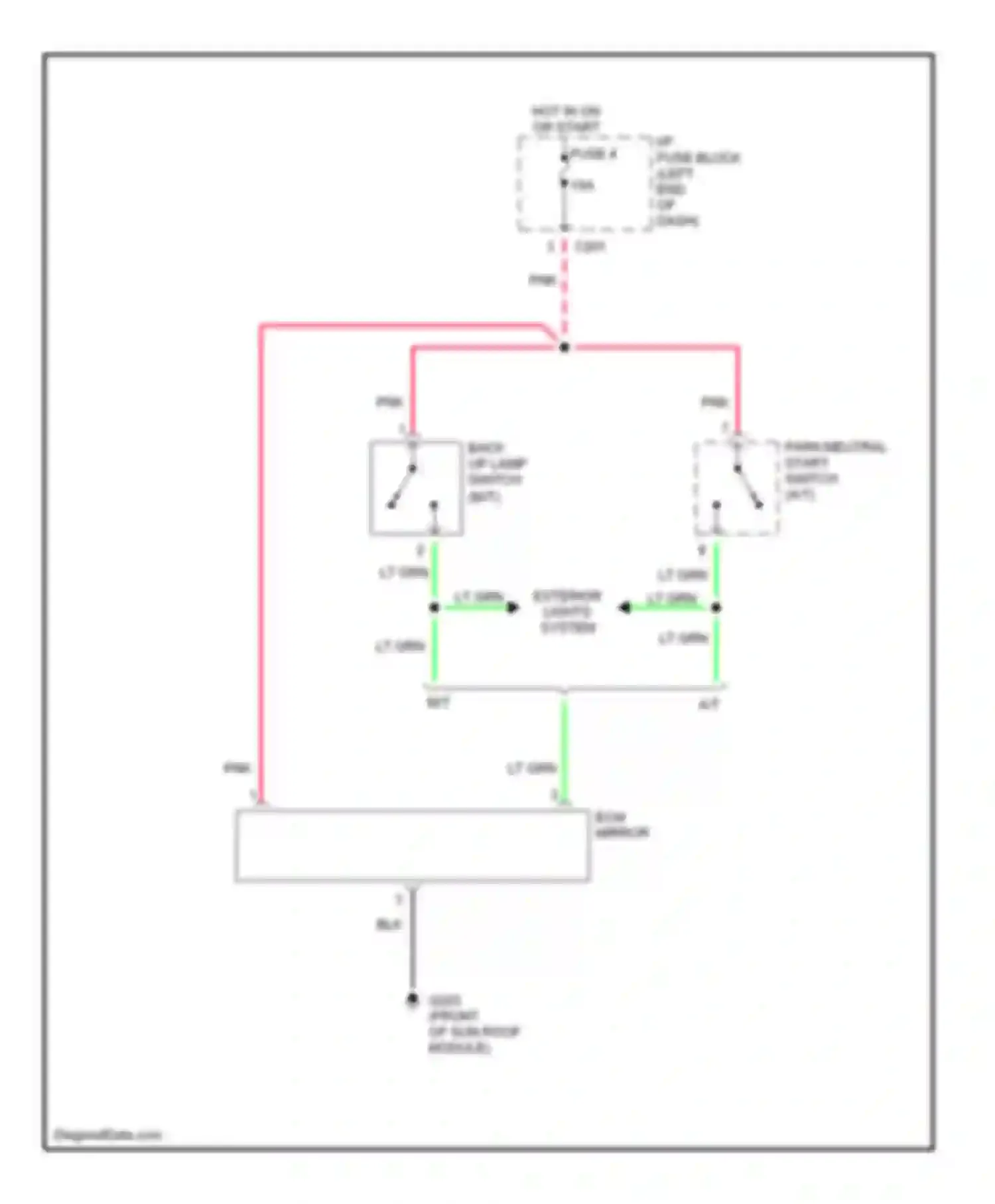 Verona Suzuki I (2003-2006): Electrochromic mirror circuit