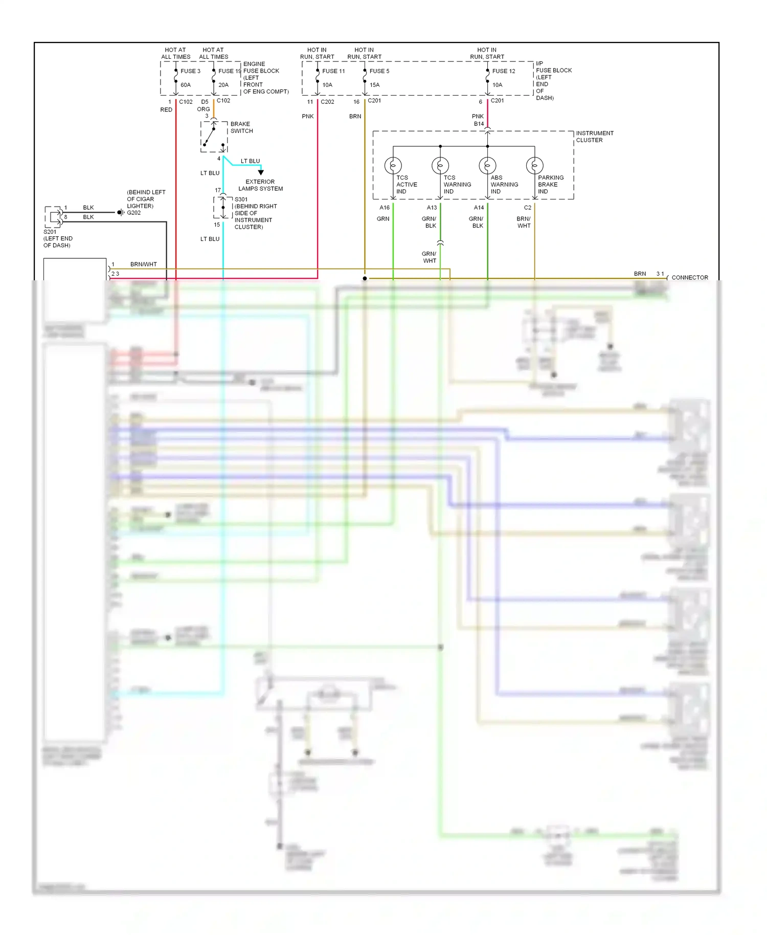 Wiring diagram abs warning ind for Suzuki Verona I (2003-2006) (1 of 1)