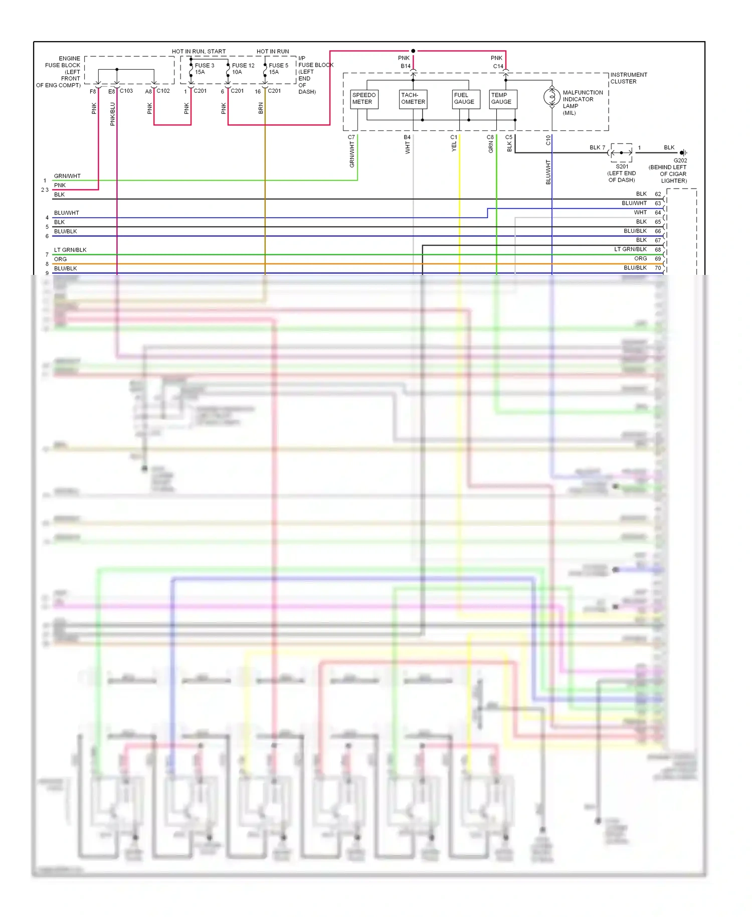 Wiring diagram a/c system for Suzuki Verona I (2003-2006) (2 of 2)
