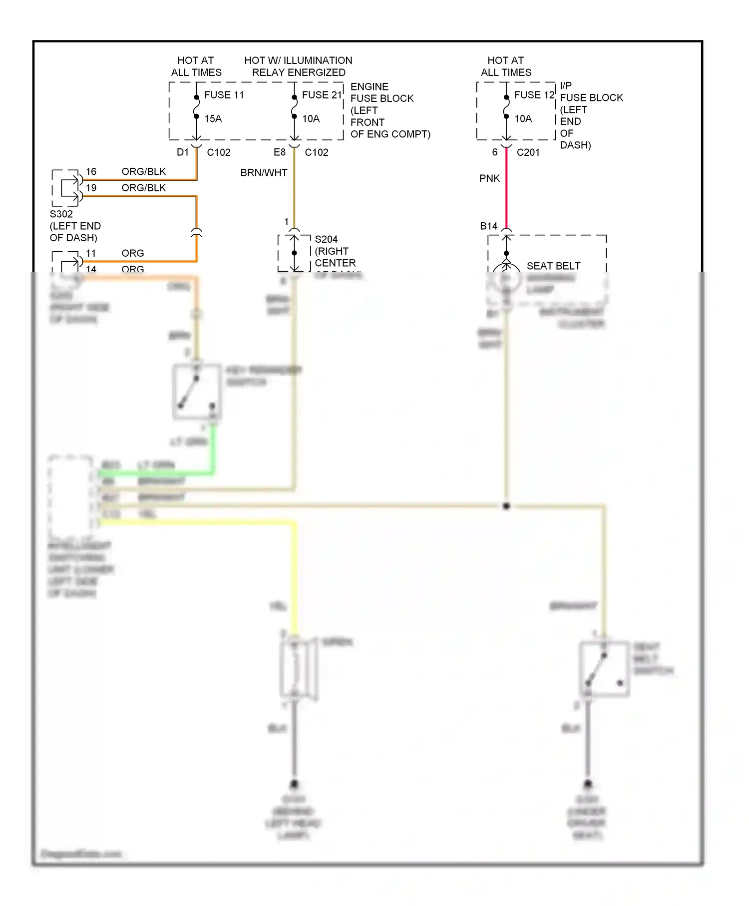 Wiring diagram blk for Suzuki Verona I (2003-2006) (45 of 46)