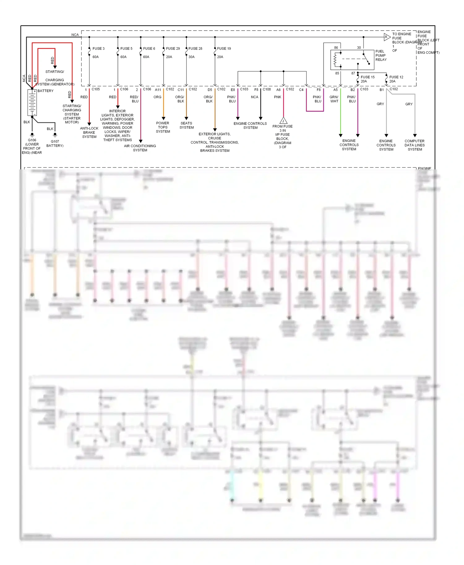 Wiring diagram engine main relay for Suzuki Verona I (2003-2006) (2 of 2)