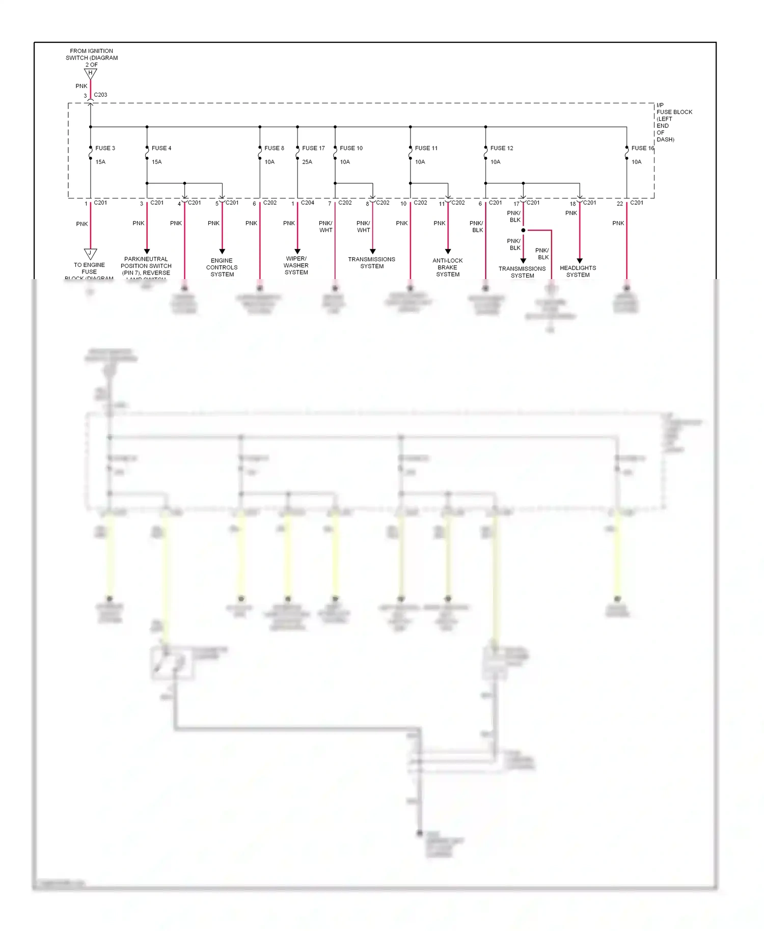 Wiring diagram headlights system transmissions system for Suzuki Verona I (2003-2006) (1 of 1)