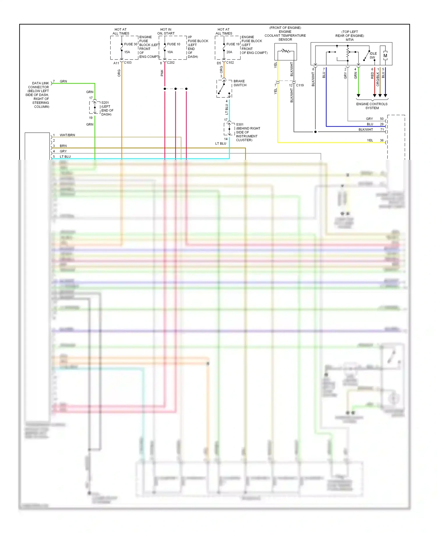 Wiring diagram hold mode switch for Suzuki Verona I (2003-2006) (2 of 2)