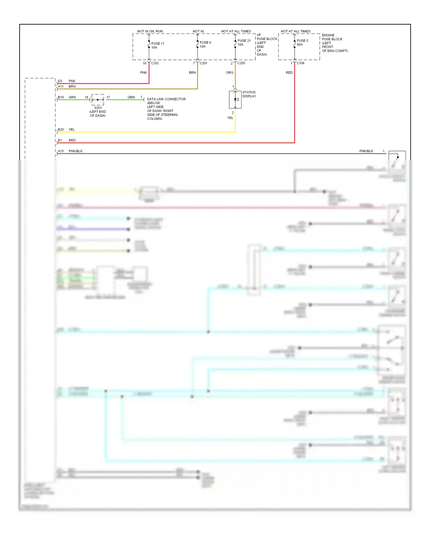 Wiring diagram status display for Suzuki Verona I (2003-2006) (1 of 1)