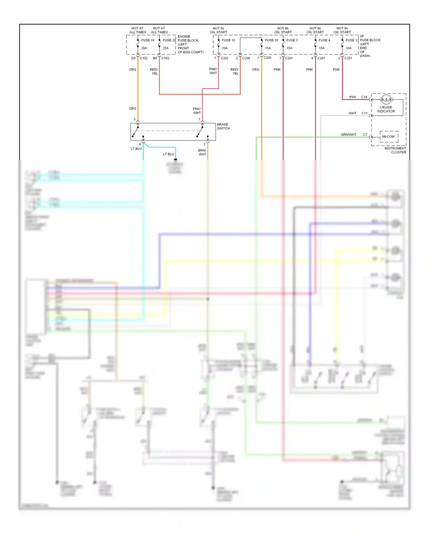 Wiring diagram switch set for Suzuki Verona I (2003-2006) (1 of 1)