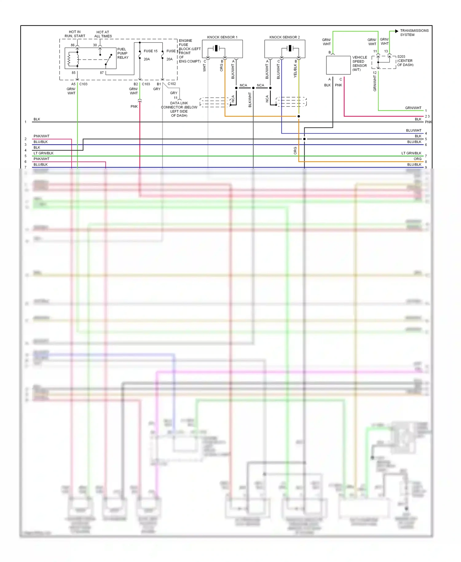 Wiring diagram transmissions system for Suzuki Verona I (2003-2006) (3 of 3)