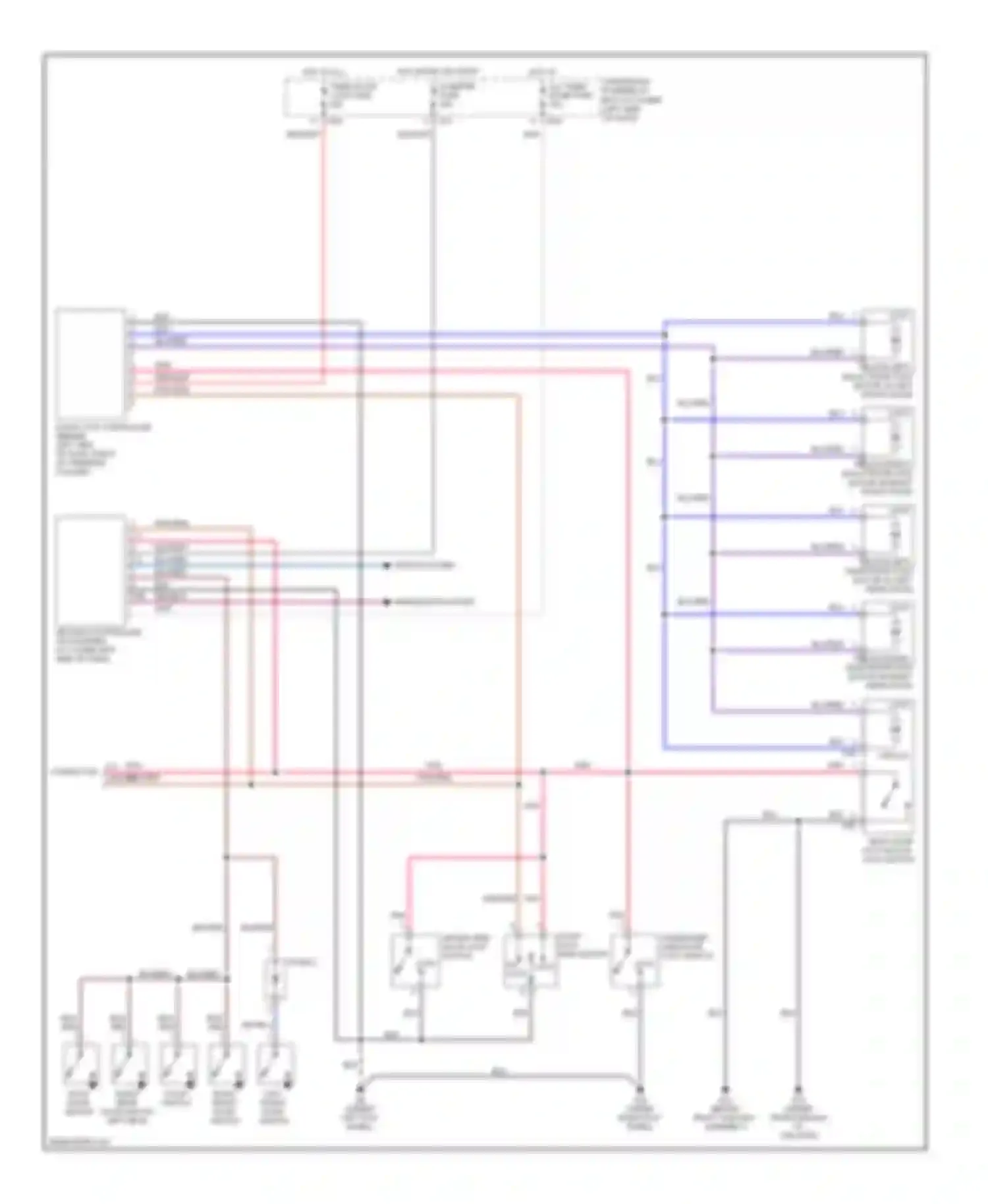 Vitara Suzuki I (1988-2006): Power door locks circuit, without keyless entry