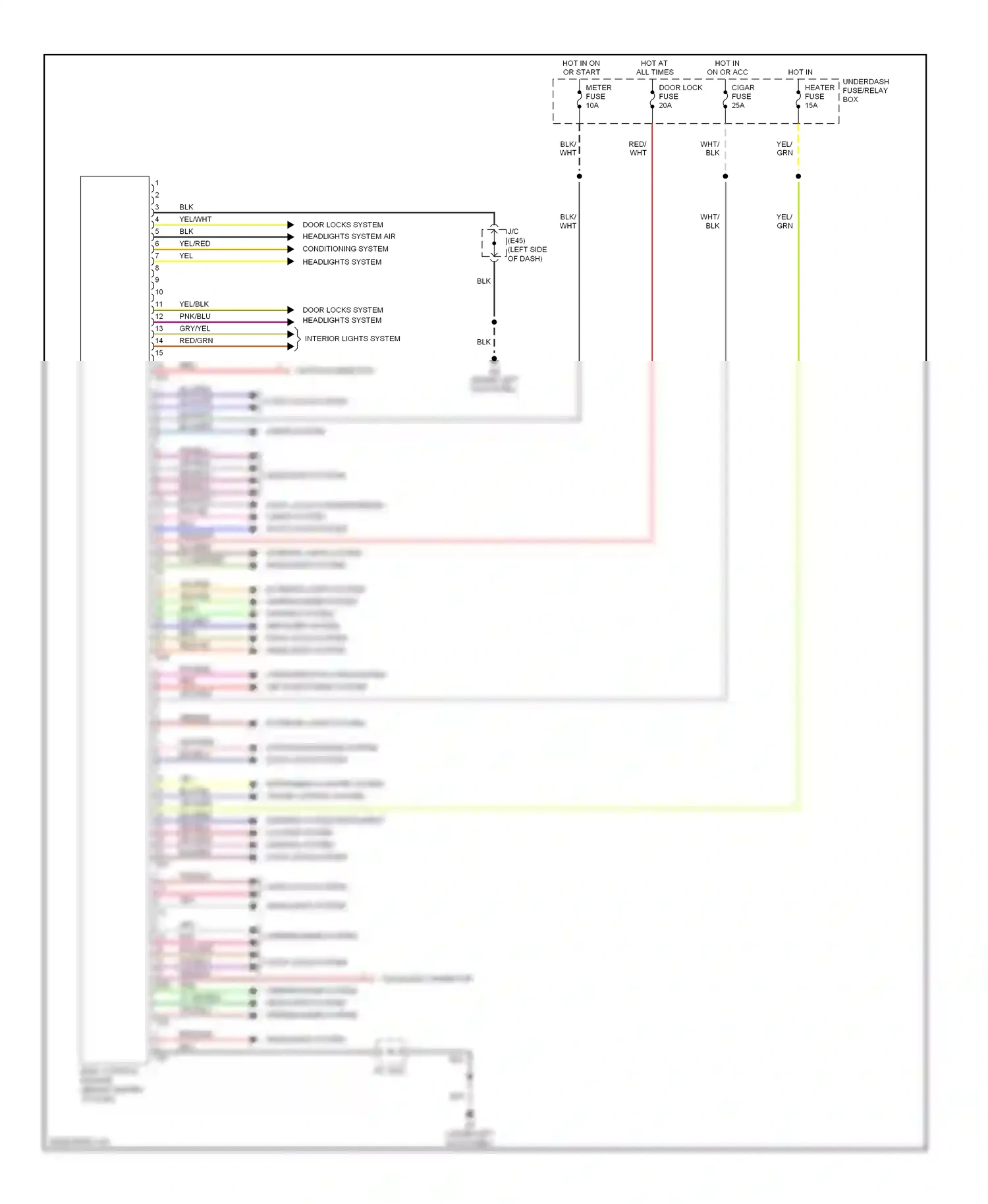 Wiring diagram blu for Suzuki Vitara I (1988-2006) (3 of 22)