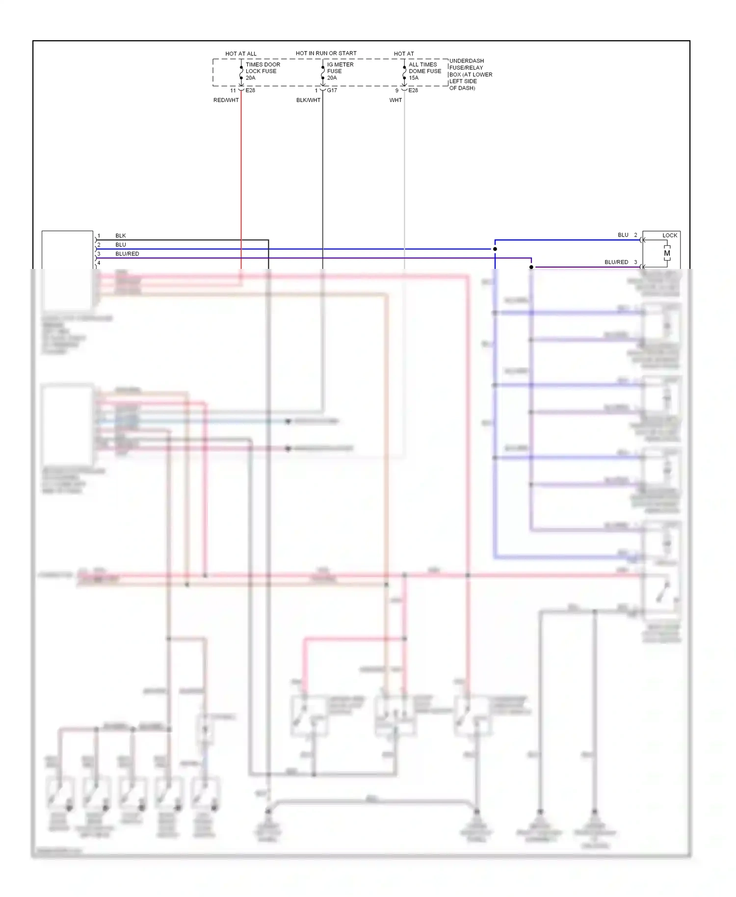 Wiring diagram blu/red for Suzuki Vitara I (1988-2006) (6 of 8)