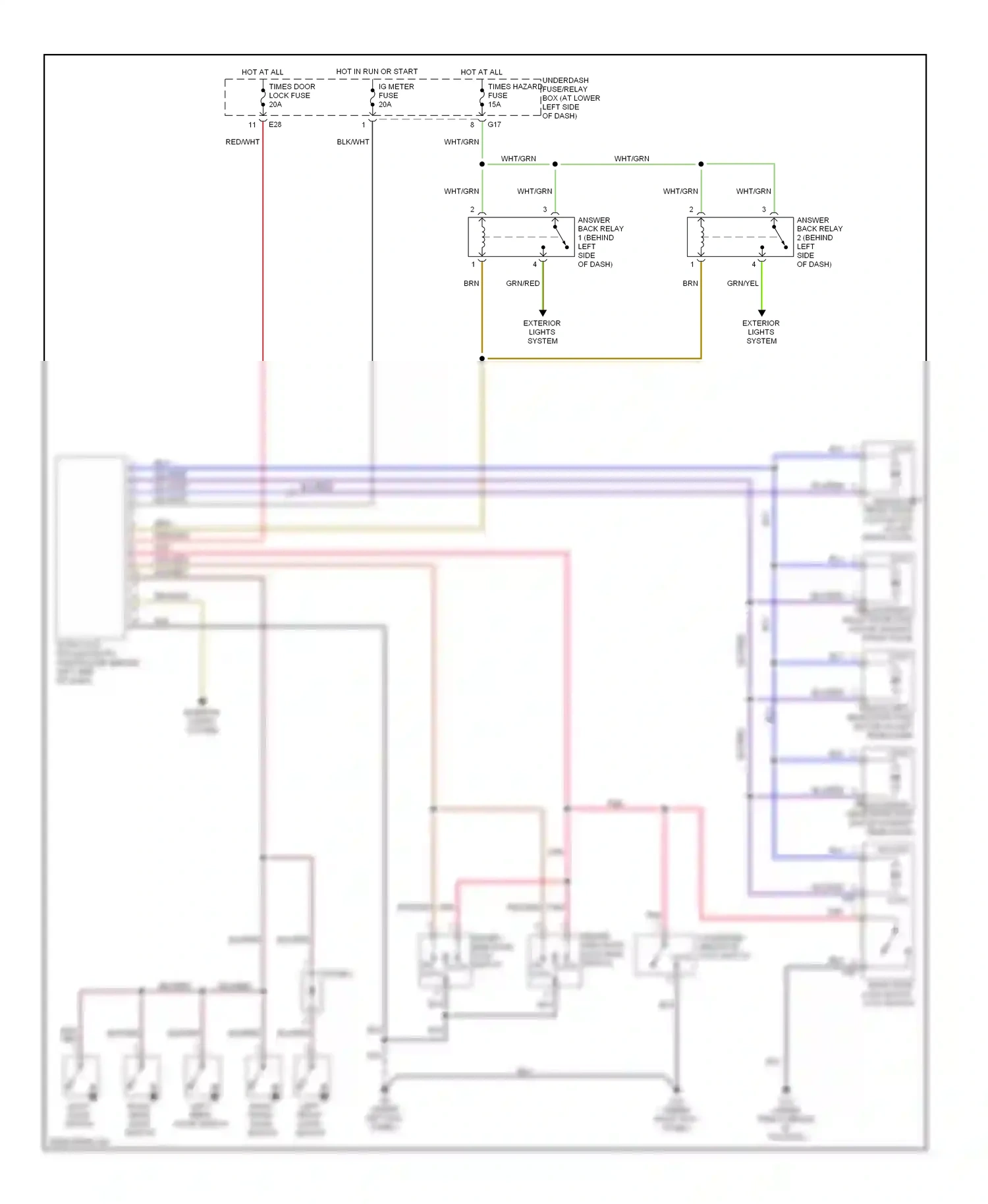 Wiring diagram blu/red for Suzuki Vitara I (1988-2006) (5 of 8)