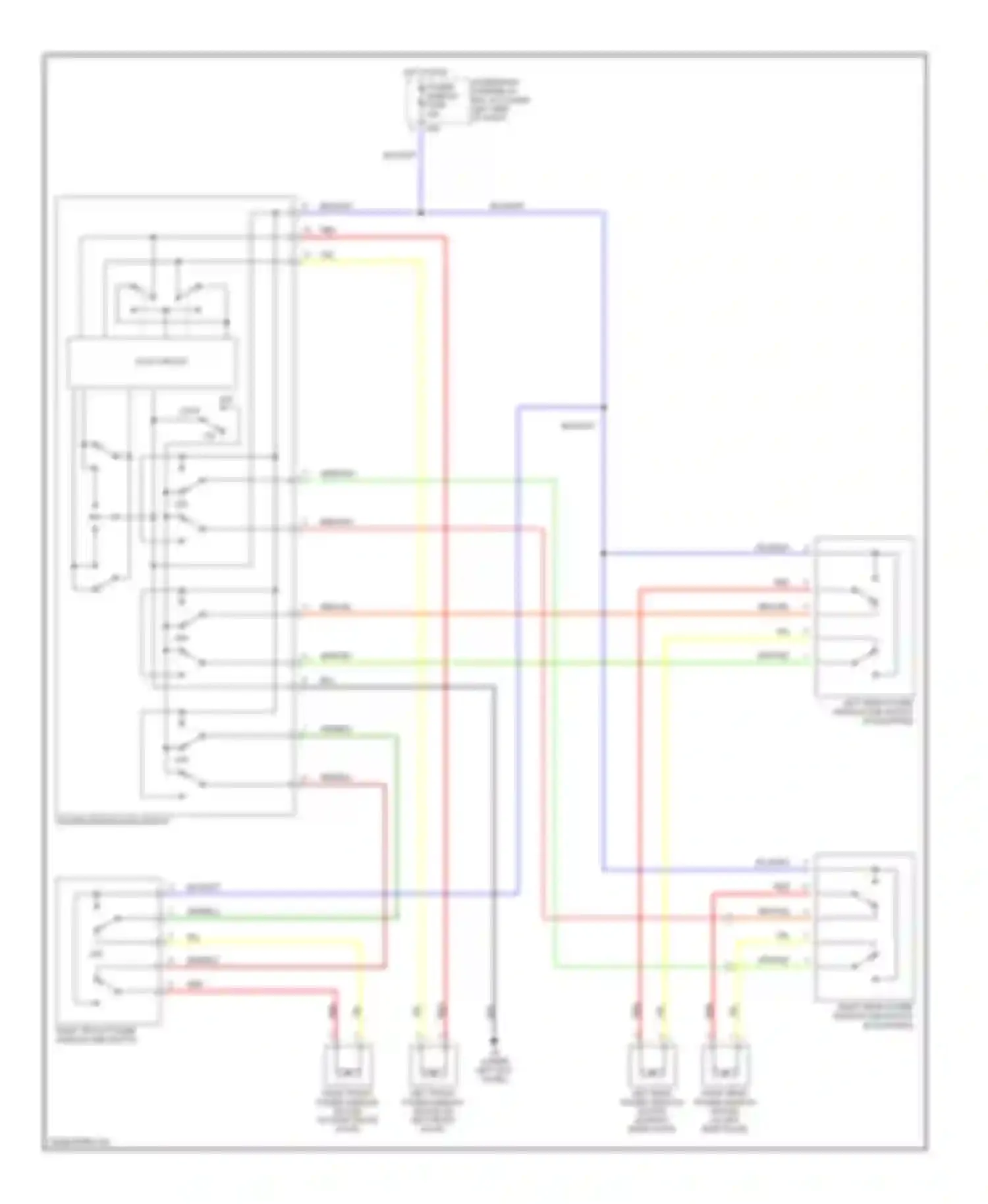 Wiring diagram left rear power window motor (in right for Suzuki Vitara I (1988-2006) (1 of 1)