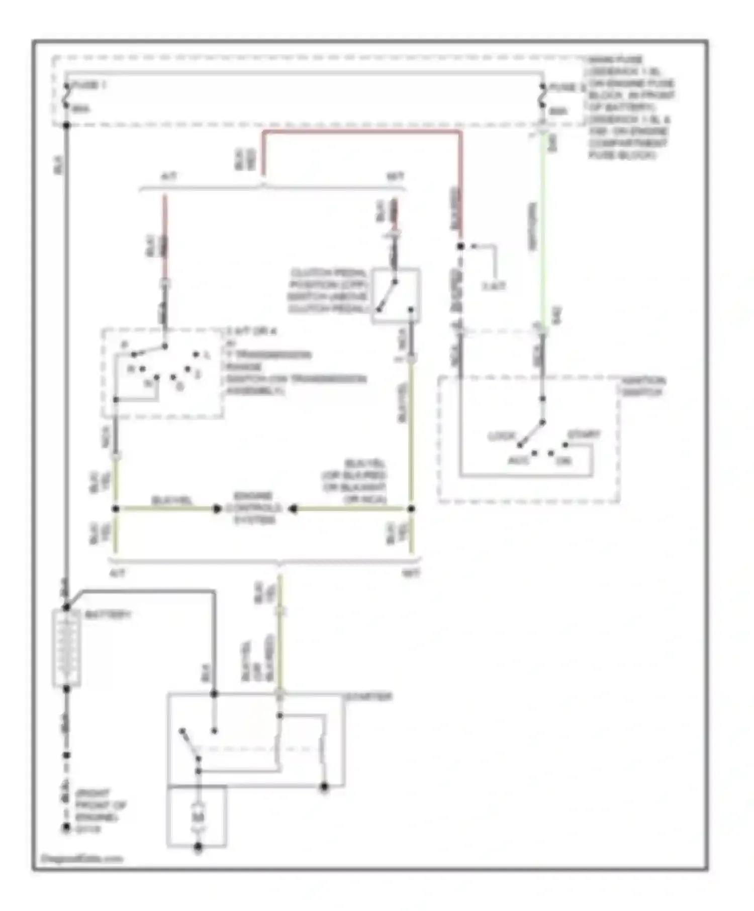 X-90 Suzuki I (1995-2000): Starting circuit