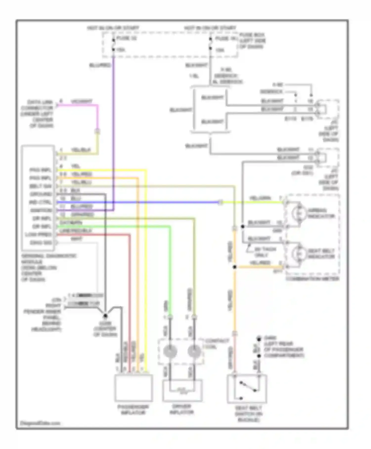 X-90 Suzuki I (1995-2000): Supplemental restraint circuit
