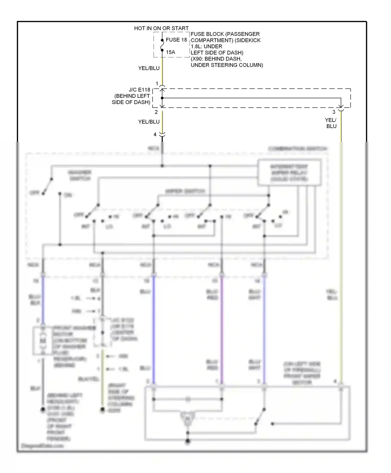 Wiring diagram blk for Suzuki X-90 I (1995-2000) (31 of 31)