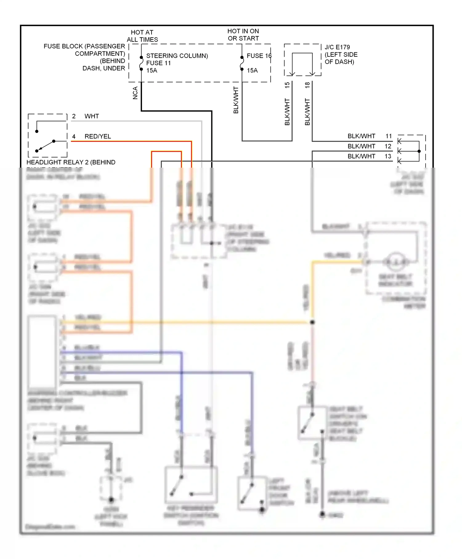 Wiring diagram blk/wht for Suzuki X-90 I (1995-2000) (16 of 16)